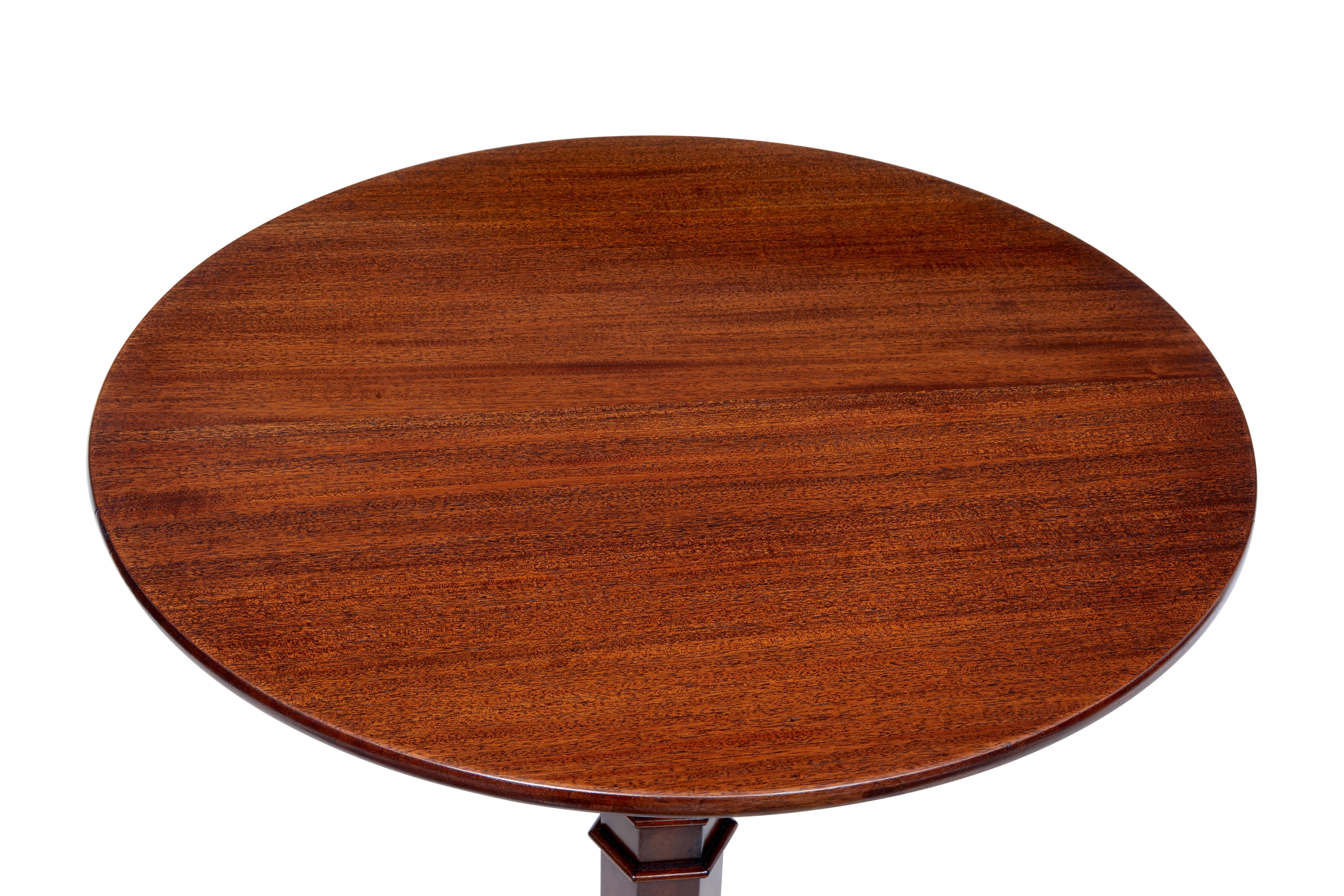 Woodwork 19th Century Danish Mahogany Round Tilt-Top Table