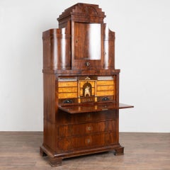 19th Century Danish Mahogany Tall Secretary Bureau