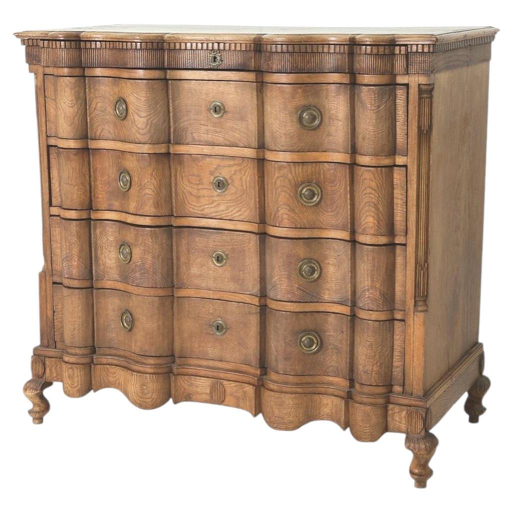 19th Century Danish Oak Chest of Drawers For Sale