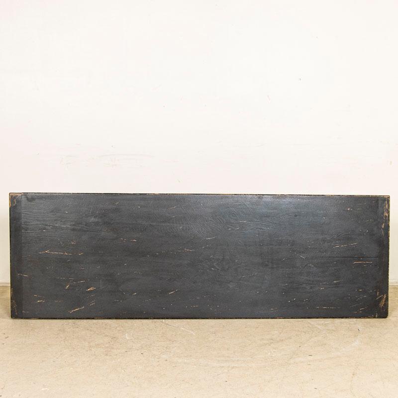 19th Century Danish Oak Library Table Console Table Painted Black 5