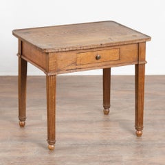 19th-Century Danish Oak Small Side Table