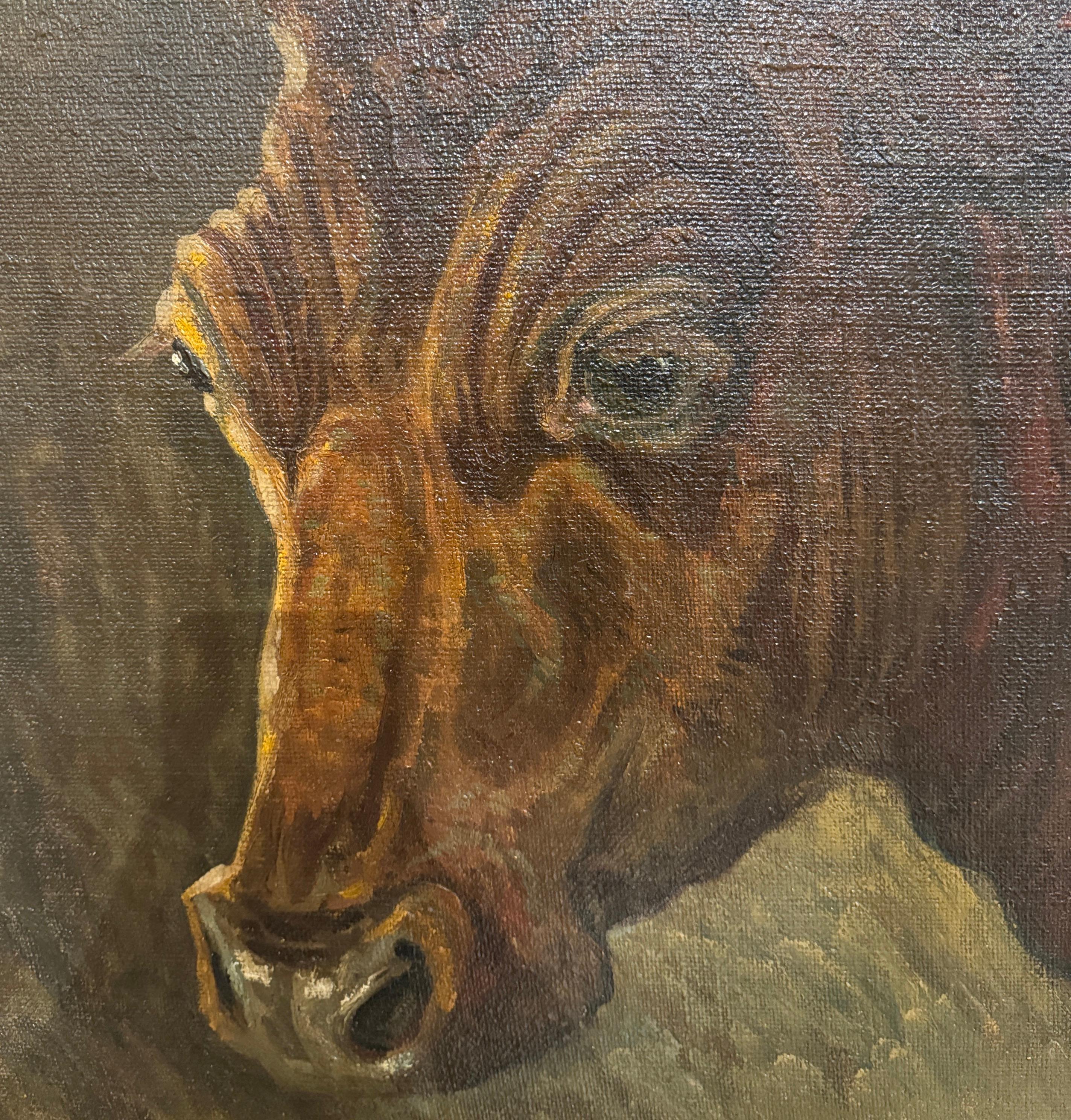 19th Century Danish Oil on Canvas Cow Painting in Gilt Frame Signed E. Braae 4