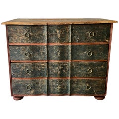 19th Century Danish Serpentine Front Chest