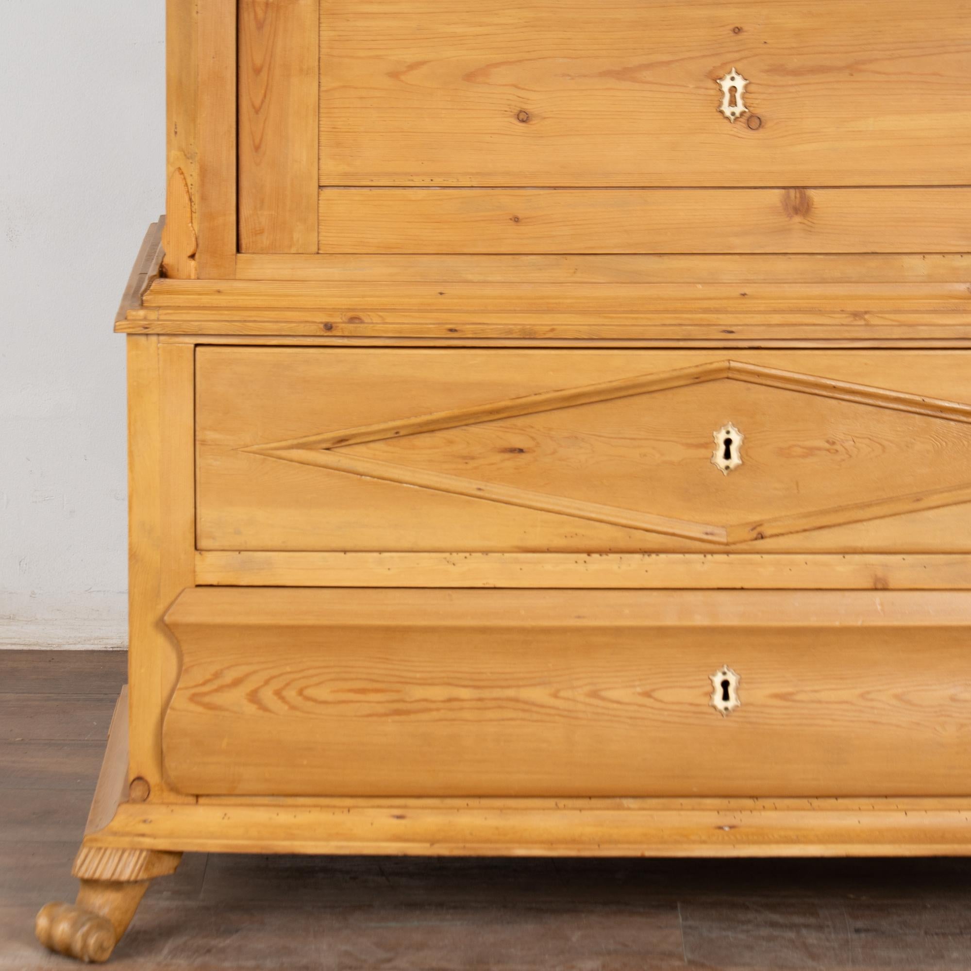 Armoire danese a un'anta in pino del XIX secolo, mobile 