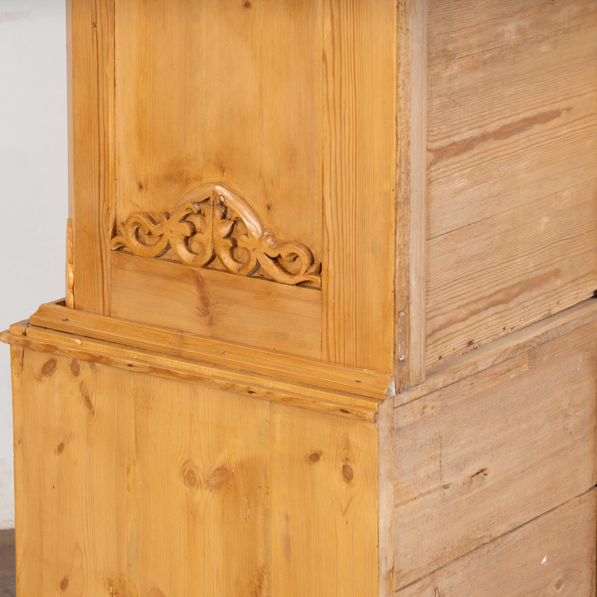 Armoire danese a un'anta in pino del XIX secolo, mobile 
