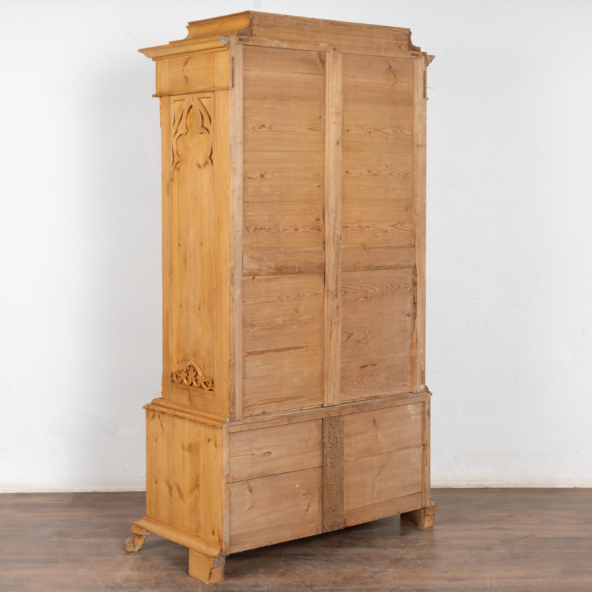 Armoire danese a un'anta in pino del XIX secolo, mobile 