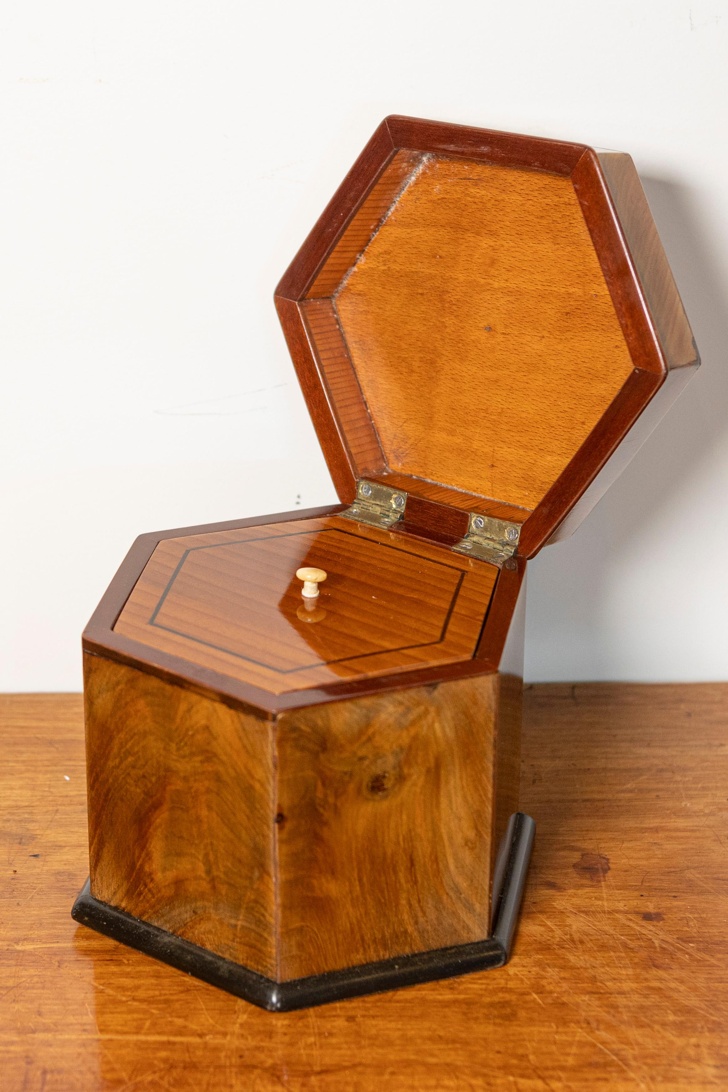 19th Century Danish Walnut Tea Caddy, Circa 1860 For Sale 1