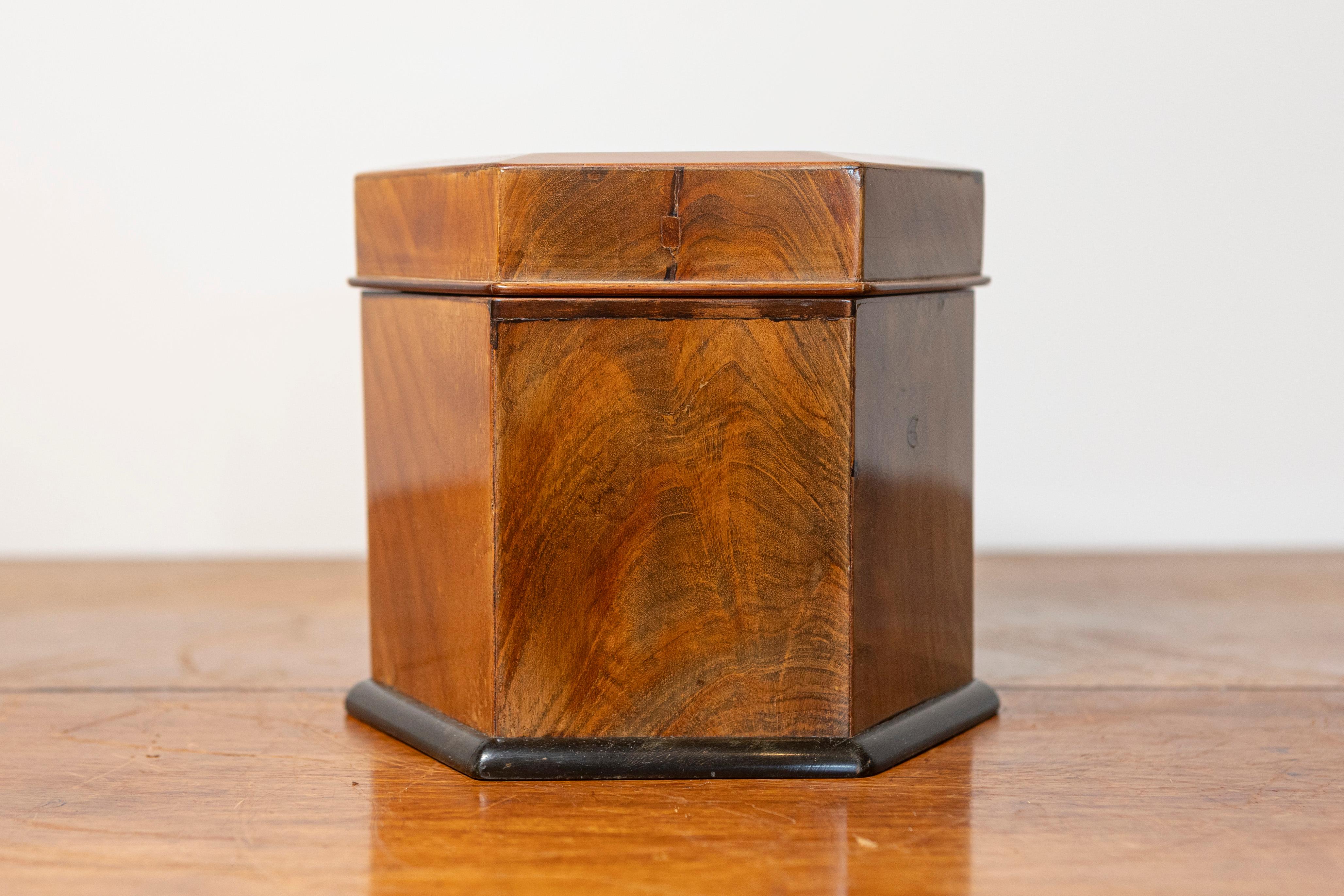 19th Century Danish Walnut Tea Caddy, Circa 1860 For Sale 6