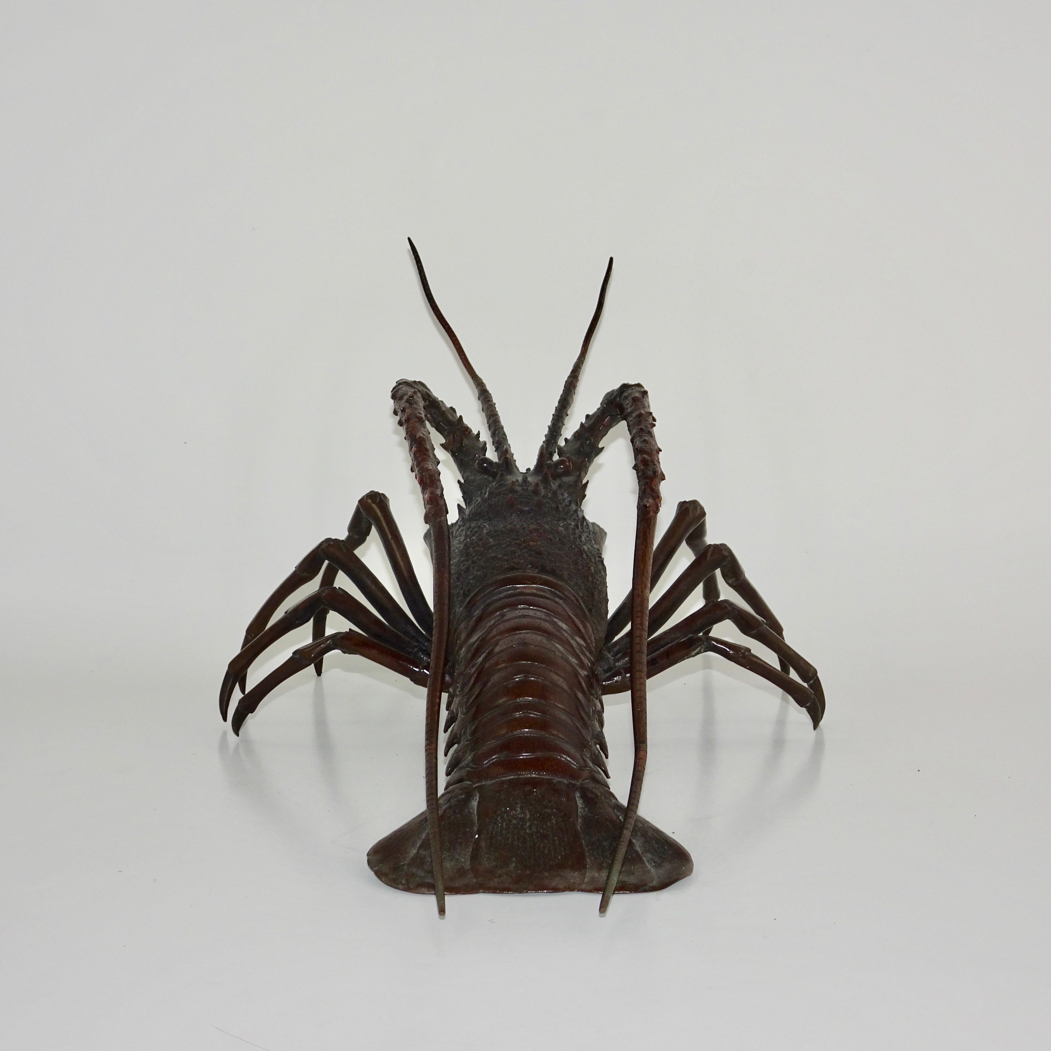 19th Century Dark Bronze Crustacean Figurine For Sale 1