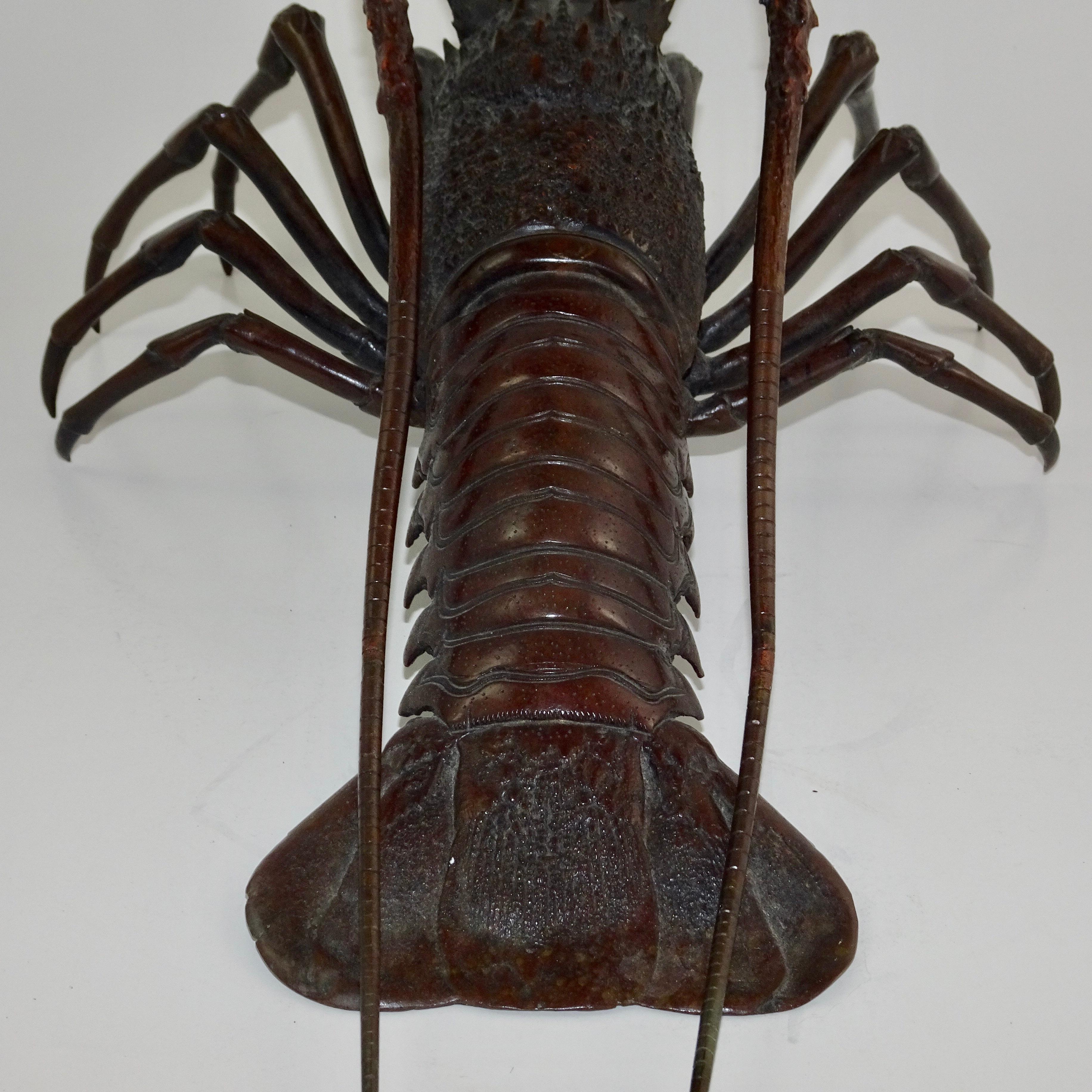 19th Century Dark Bronze Crustacean Figurine For Sale 2