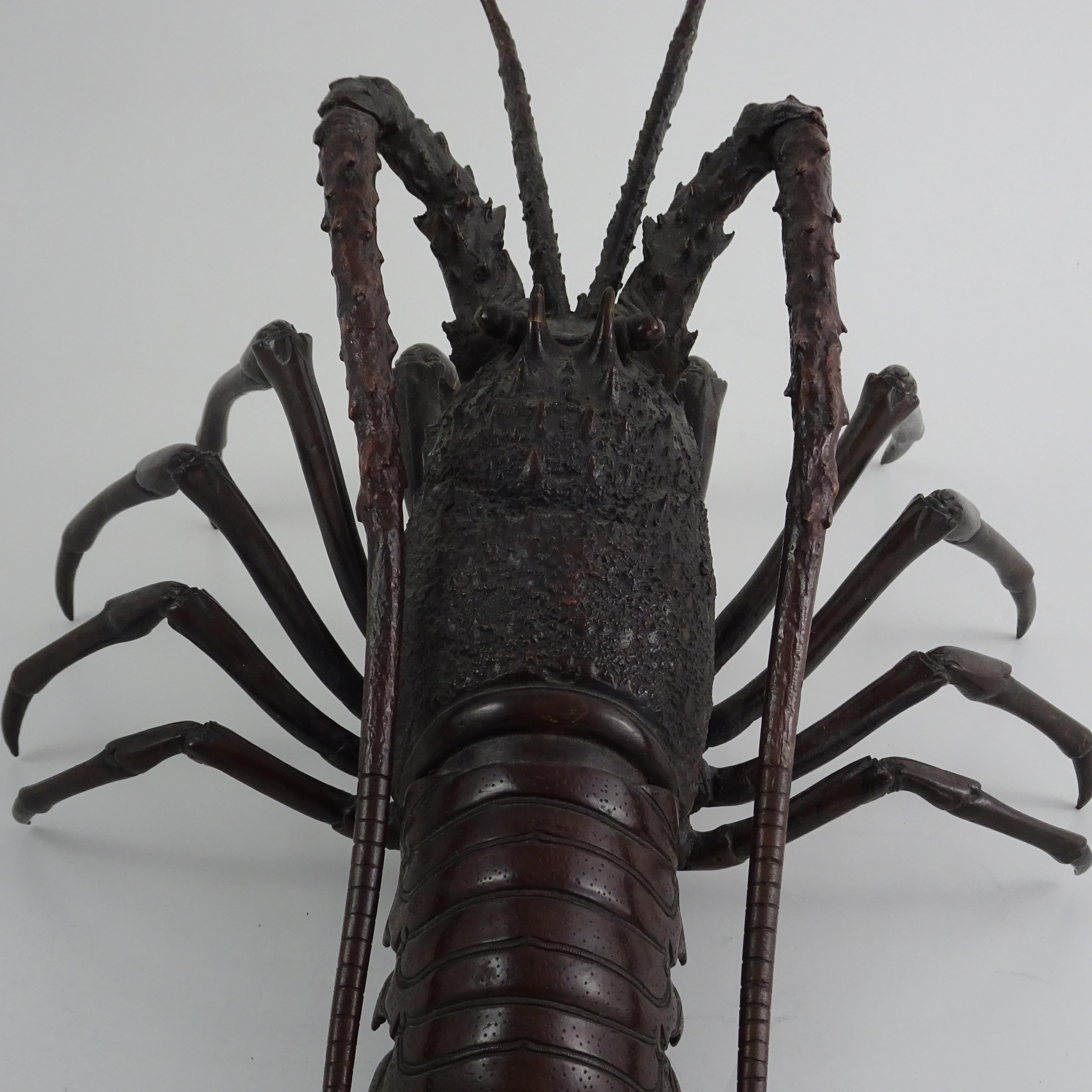 19th Century Dark Bronze Crustacean Figurine For Sale 3