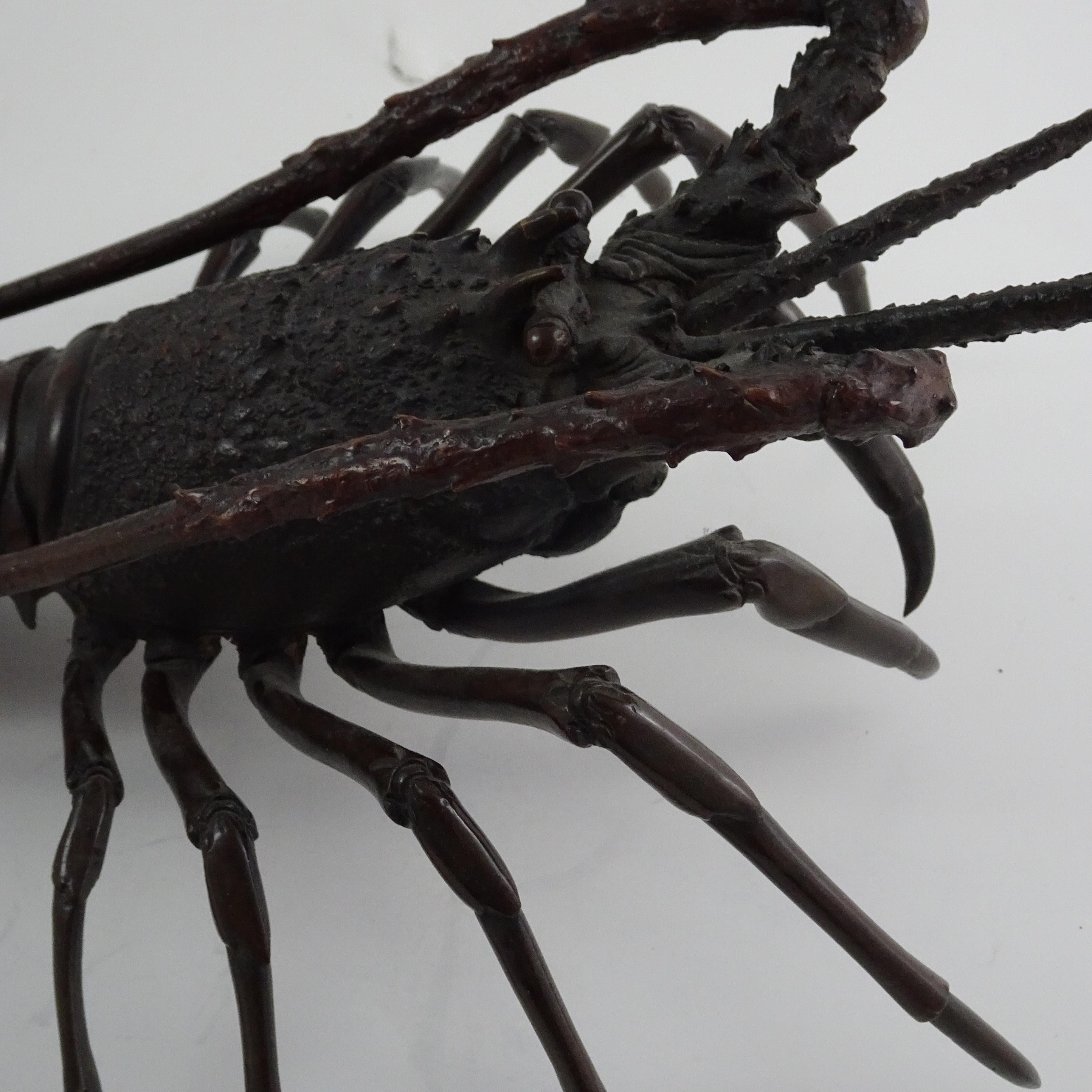 19th Century Dark Bronze Crustacean Figurine For Sale 4