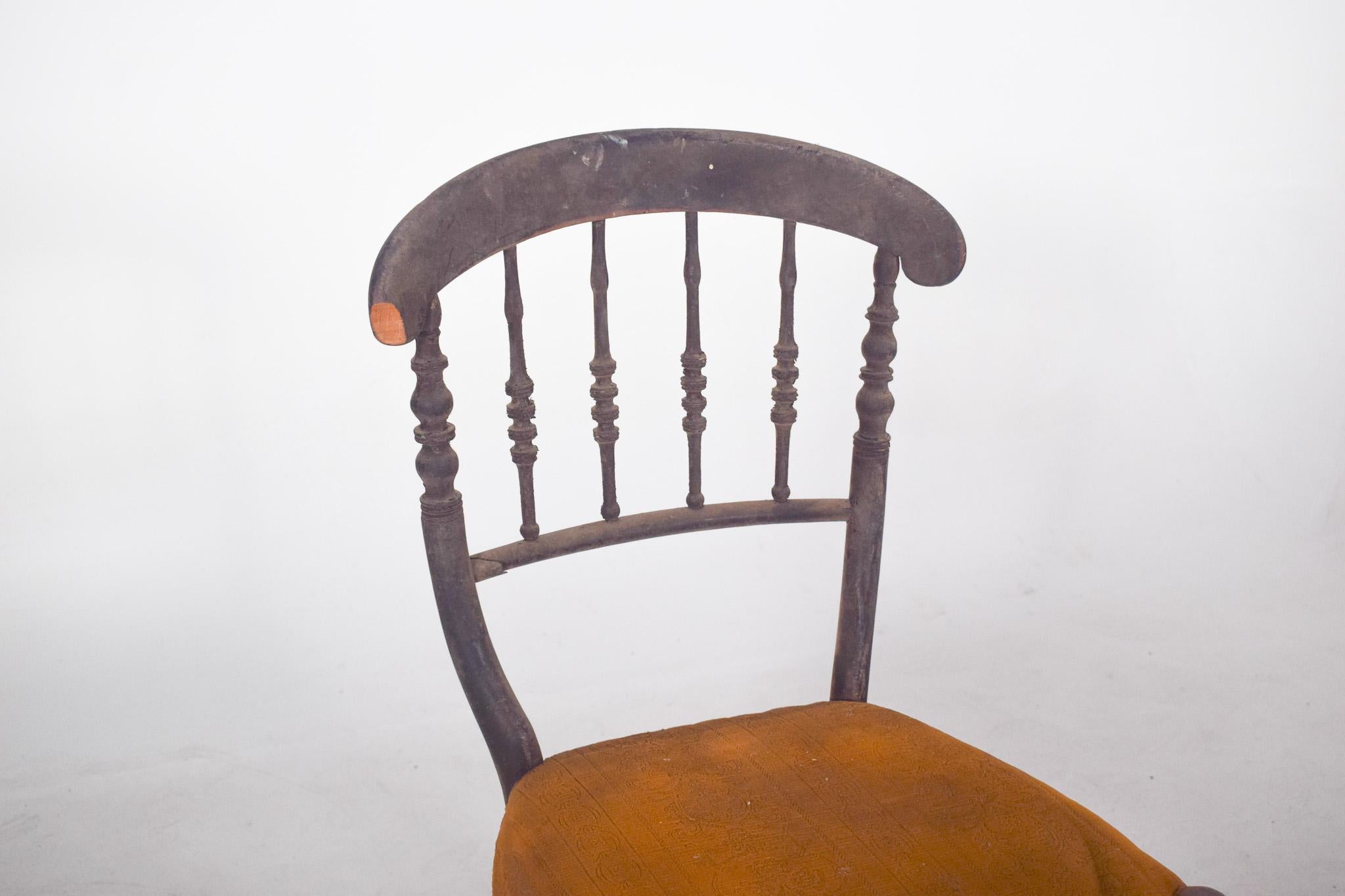 British 19th Century Dark Wood Dining Chair For Sale