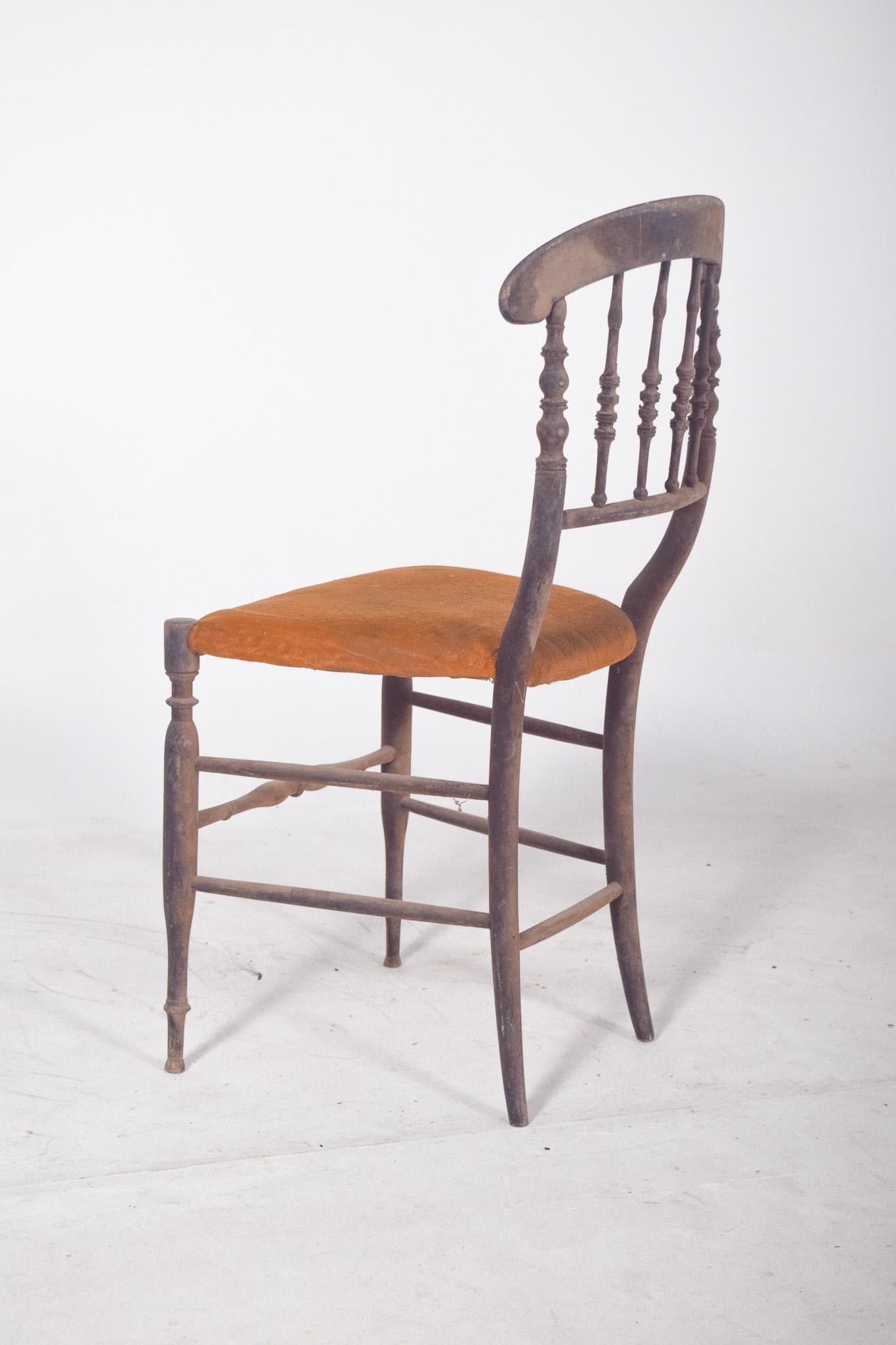 19th Century Dark Wood Dining Chair For Sale 1