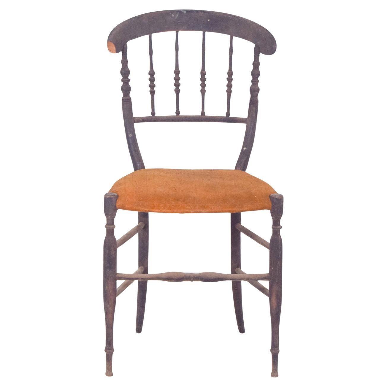 19th Century Dark Wood Dining Chair For Sale