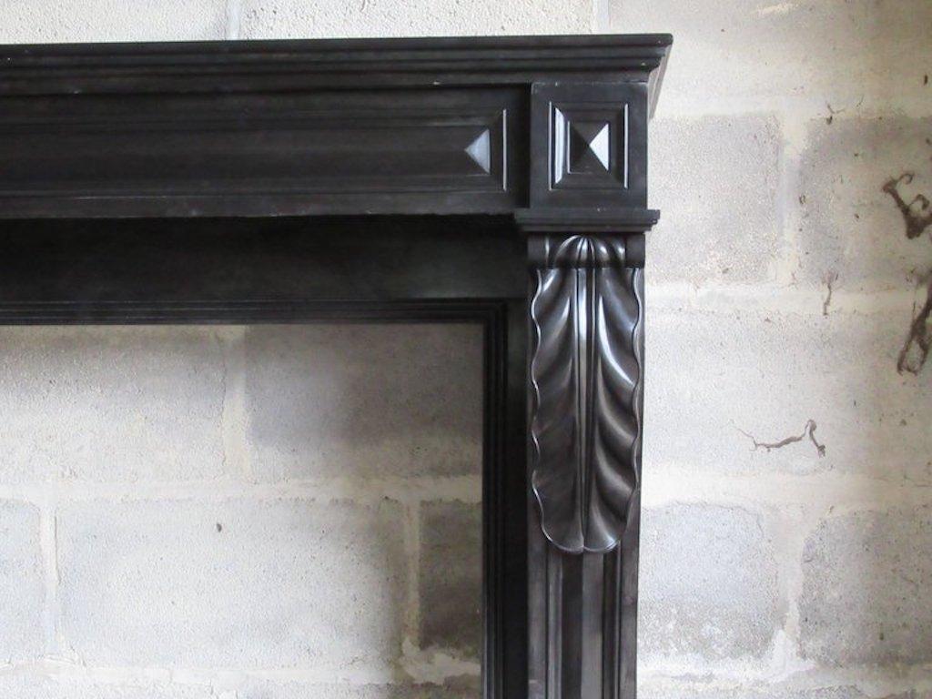 19th Century 'Dated 1813' French Black Napoleon Marble Fireplace For Sale 1