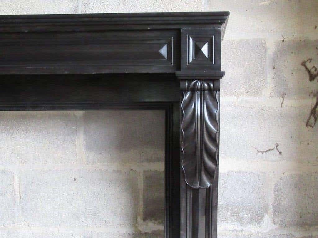 19th Century 'Dated 1813' French Black Napoleon Marble Fireplace For Sale 2