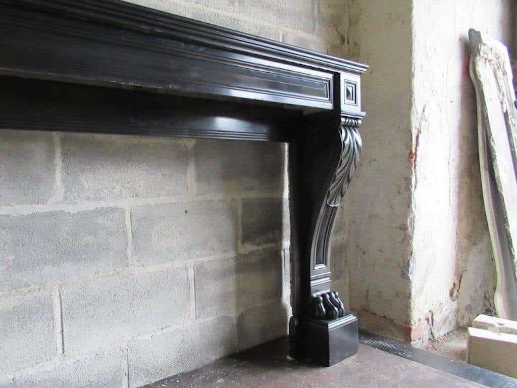 19th Century 'Dated 1813' French Black Napoleon Marble Fireplace For Sale 3