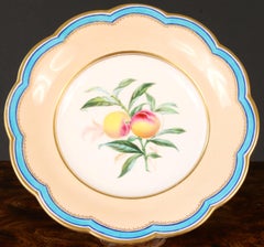 19th Century Davenport, England Hand-Painted Dessert Service
