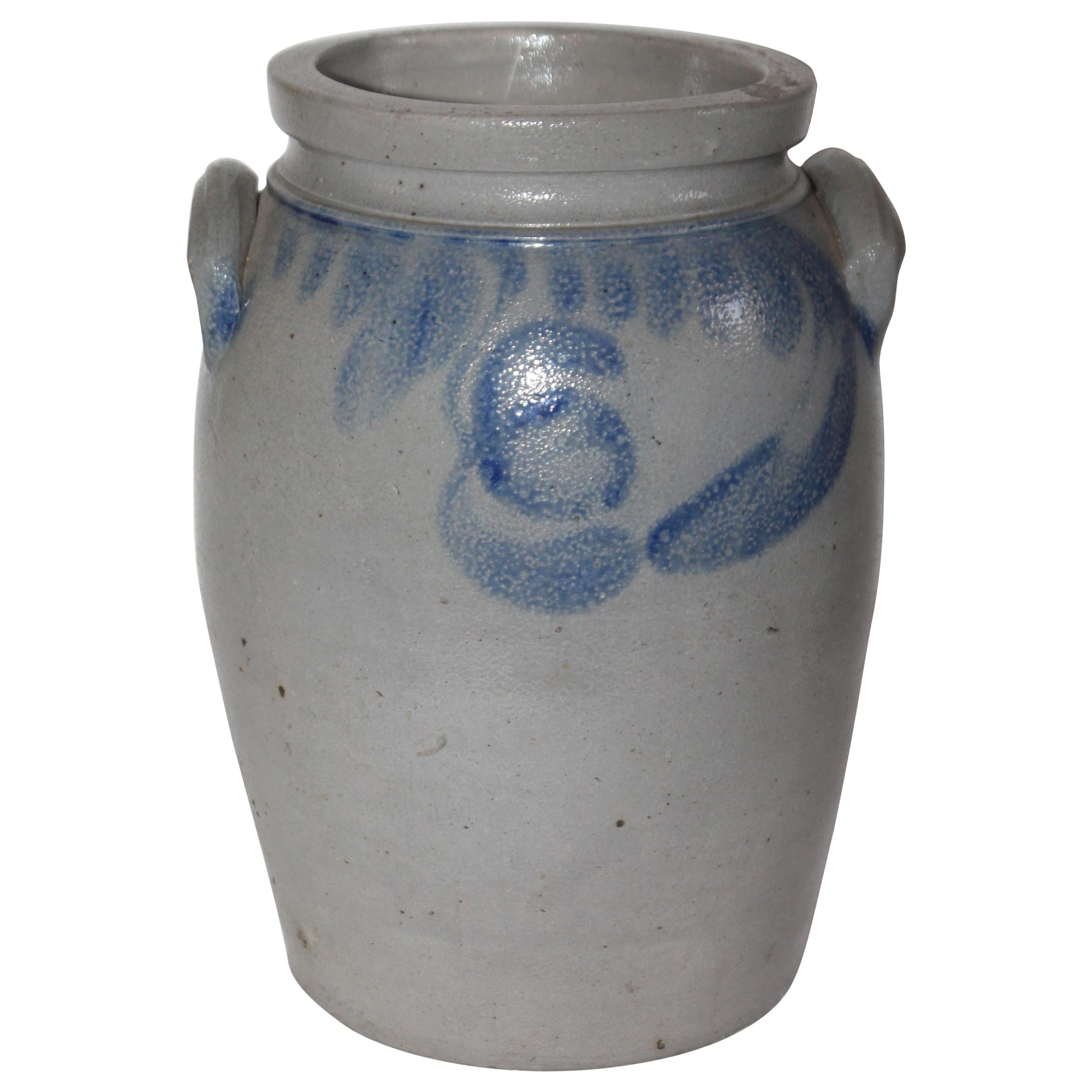19th Century Decorated Crock From Pennsylvania