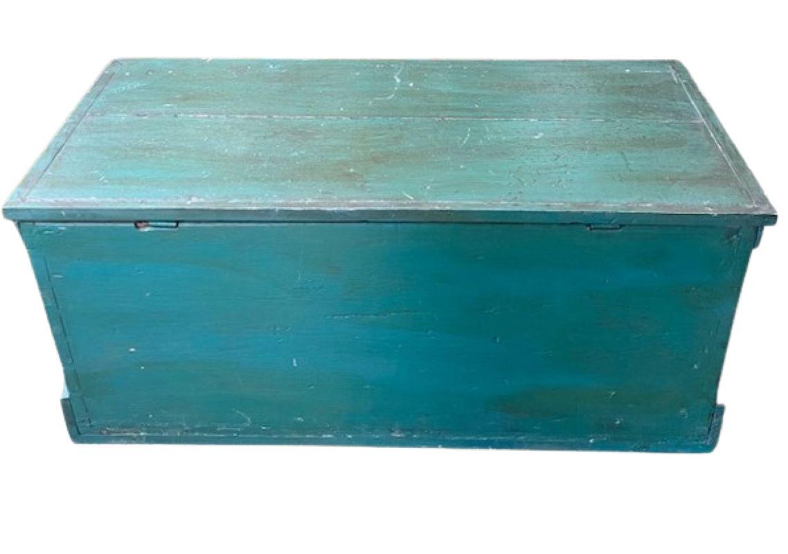 19th Century Decorated Sea Chest For Sale 4
