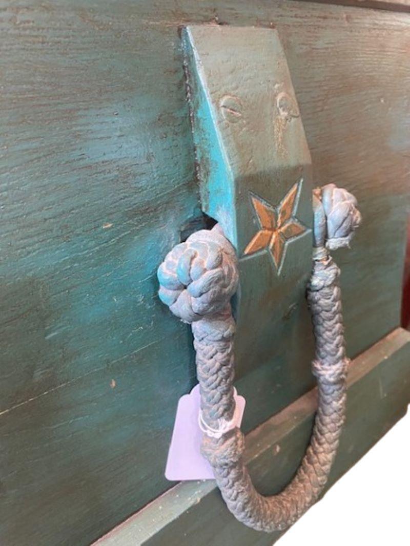 Legno Cassapanca decorata del XIX secolo in vendita