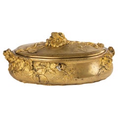 Caja decorativa del siglo XIX  - Bronce dorado ormolu - Napoleón III francés