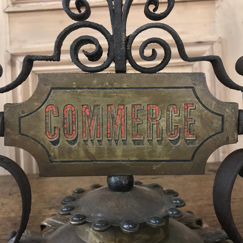 French 19th Century Decorative Brass Commercial Sign Accessory