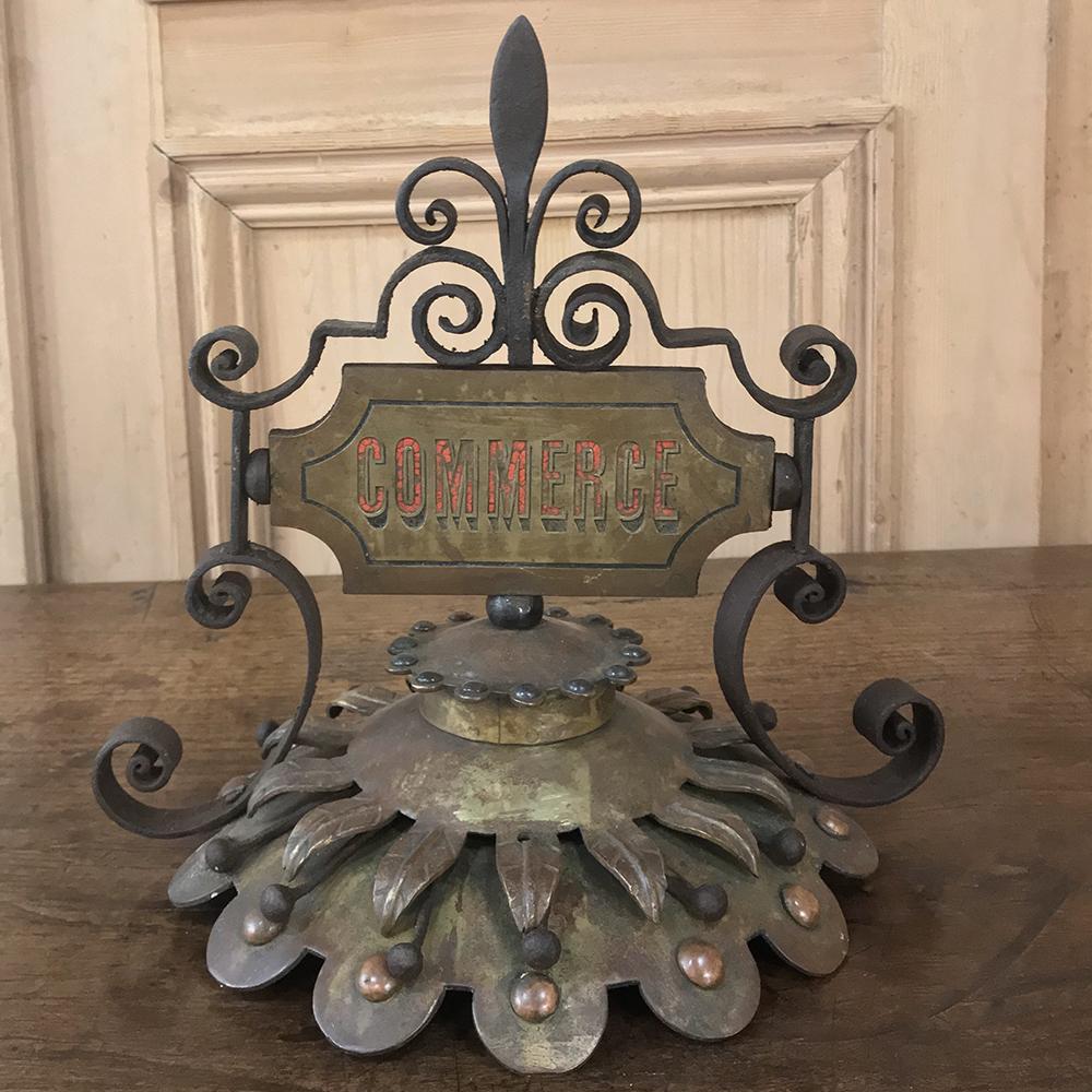 19th Century Decorative Brass Commercial Sign Accessory 2