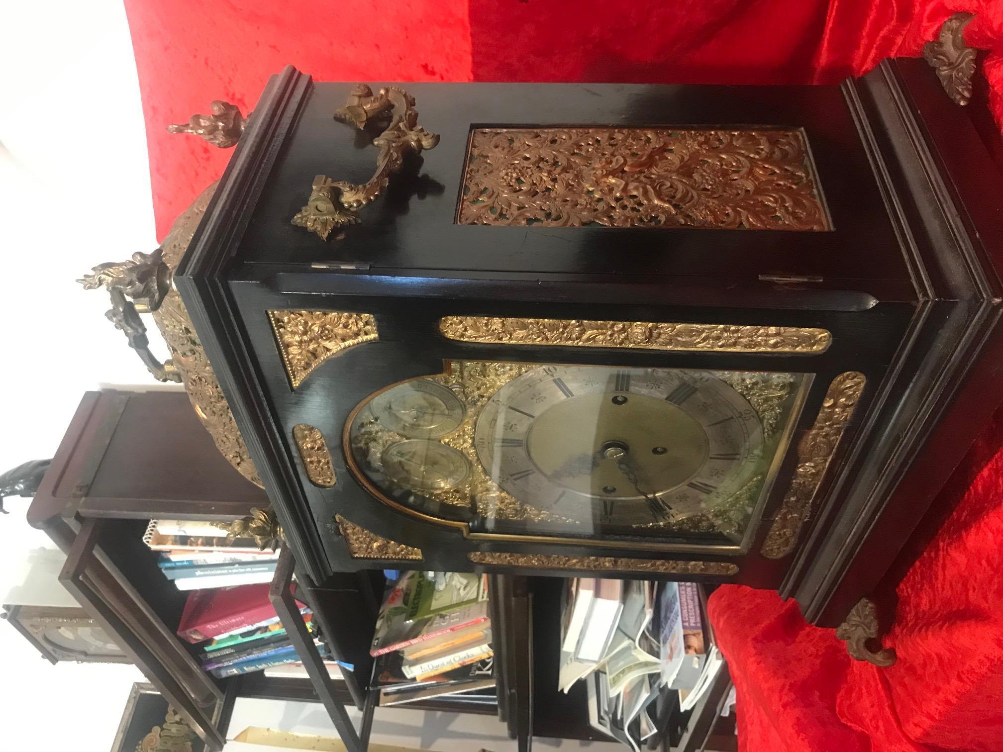 19th Century Decorative English Bracket Clock For Sale 8