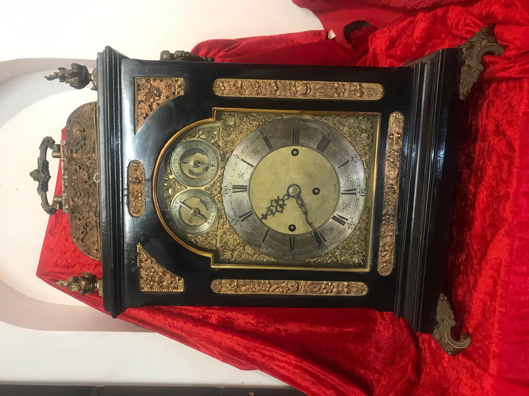 19th Century Decorative English Bracket Clock For Sale 9
