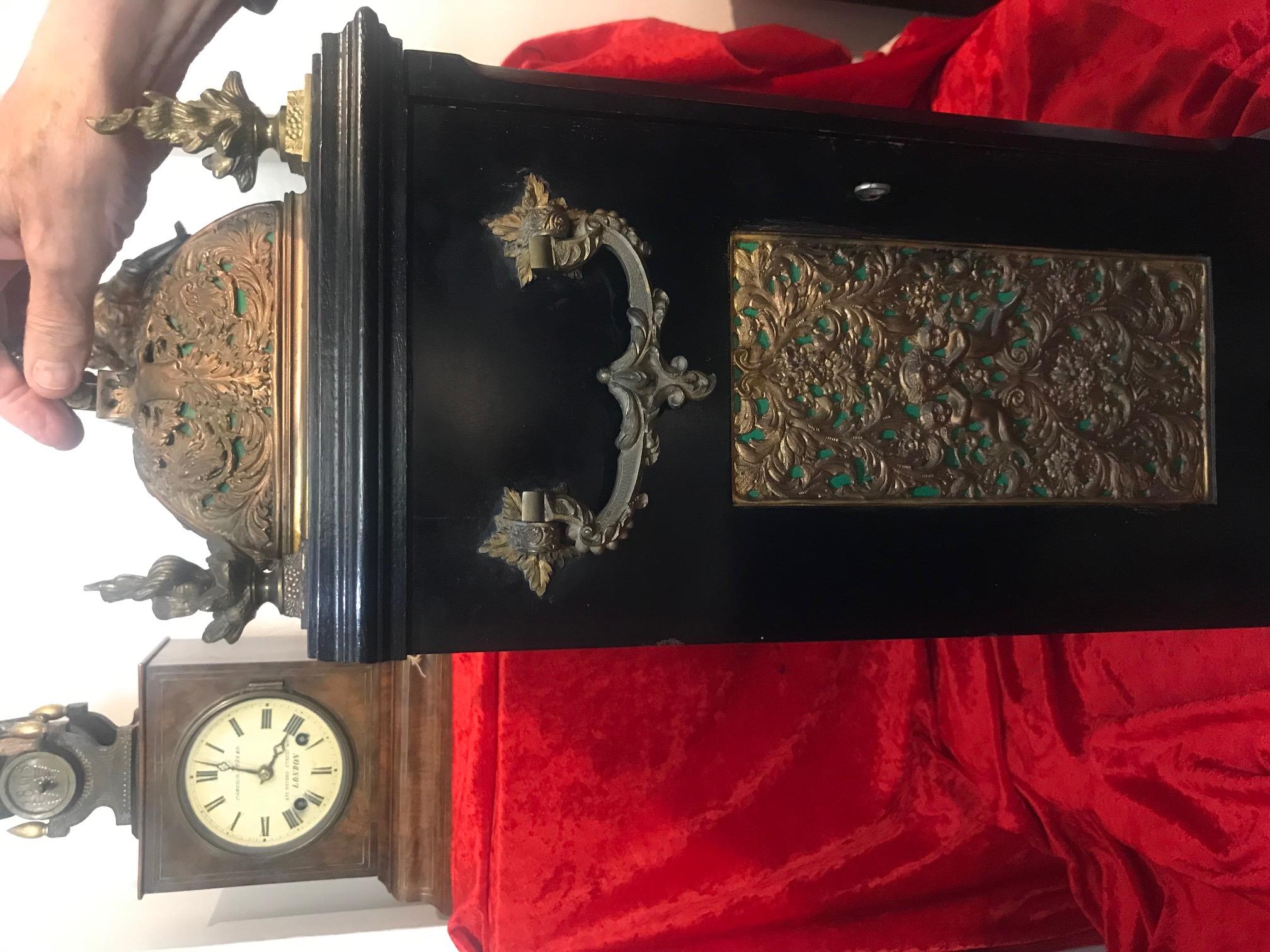 19th Century Decorative English Bracket Clock In Fair Condition For Sale In London, Nottinghill