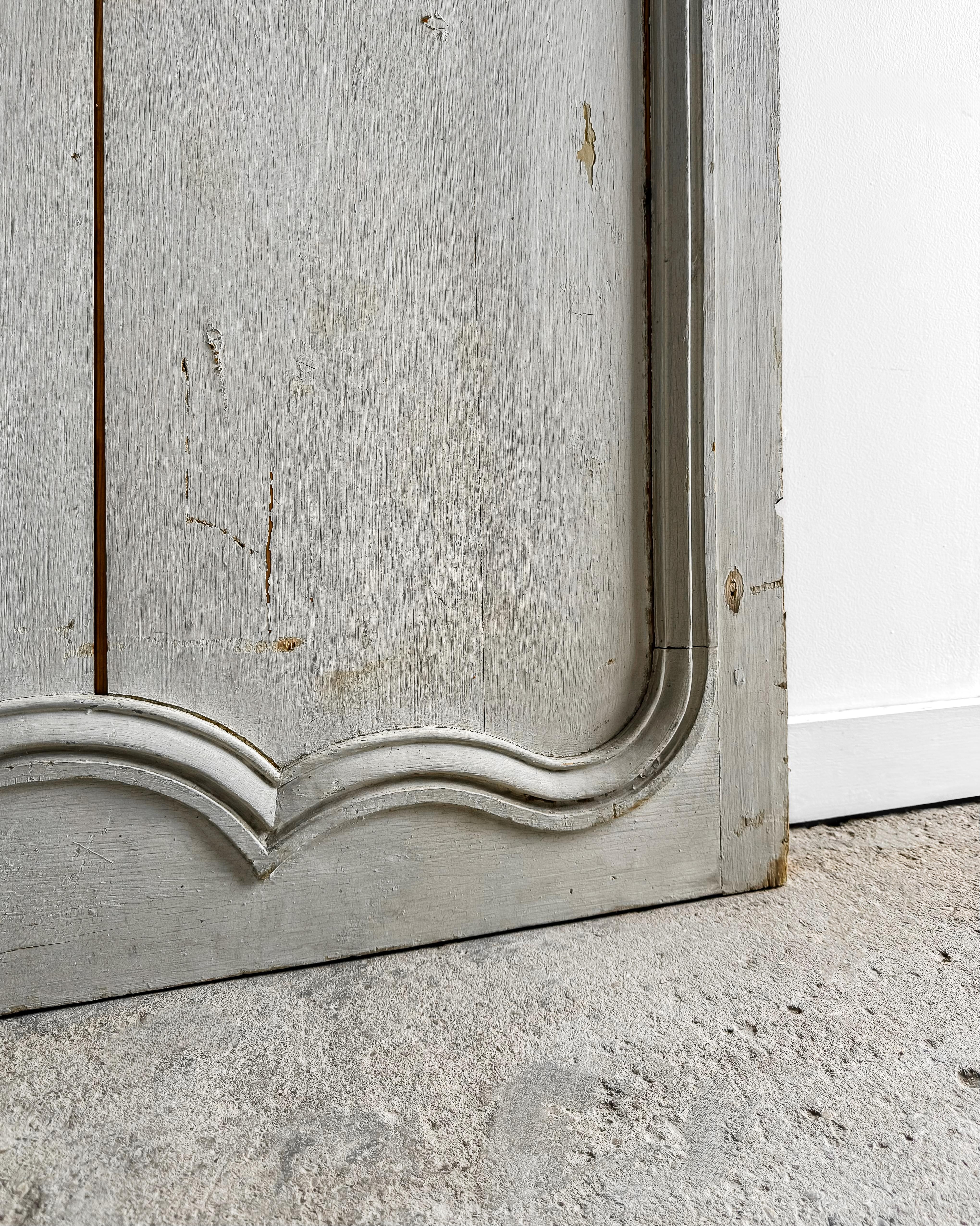 19th Century Decorative French Gray Boiserie Panel 6