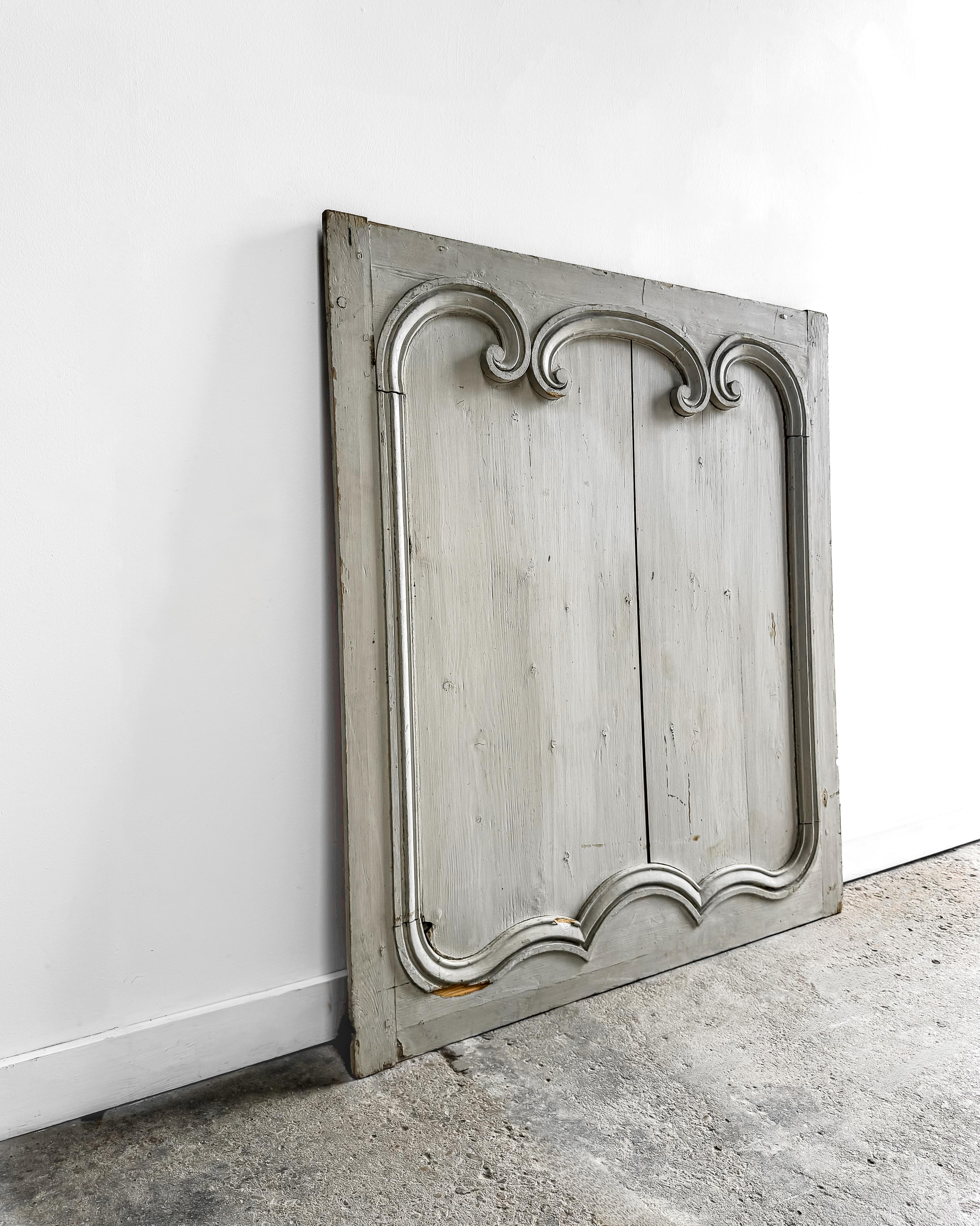 19th Century Decorative French Gray Boiserie Panel In Good Condition In Mckinney, TX