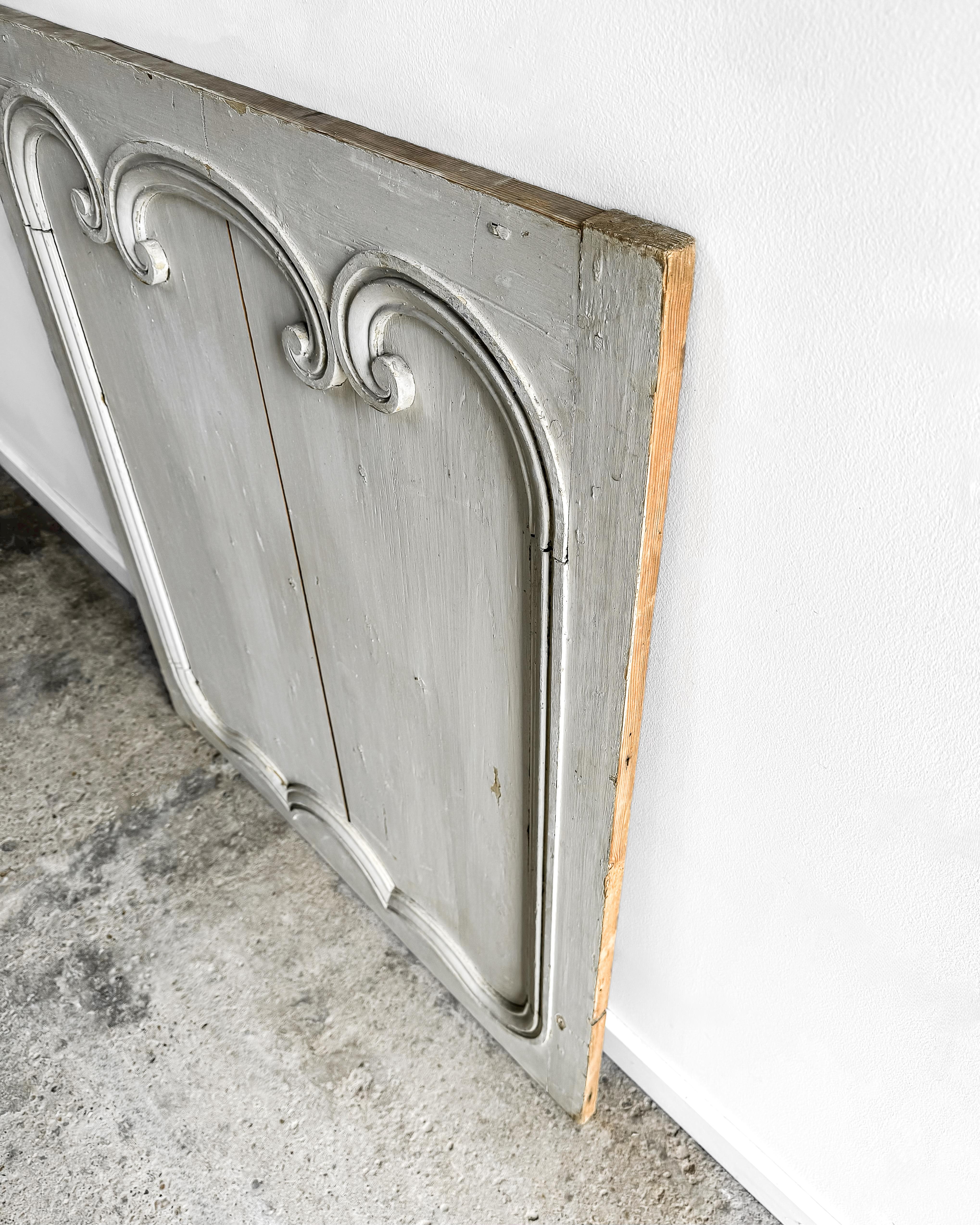 19th Century Decorative French Gray Boiserie Panel 3