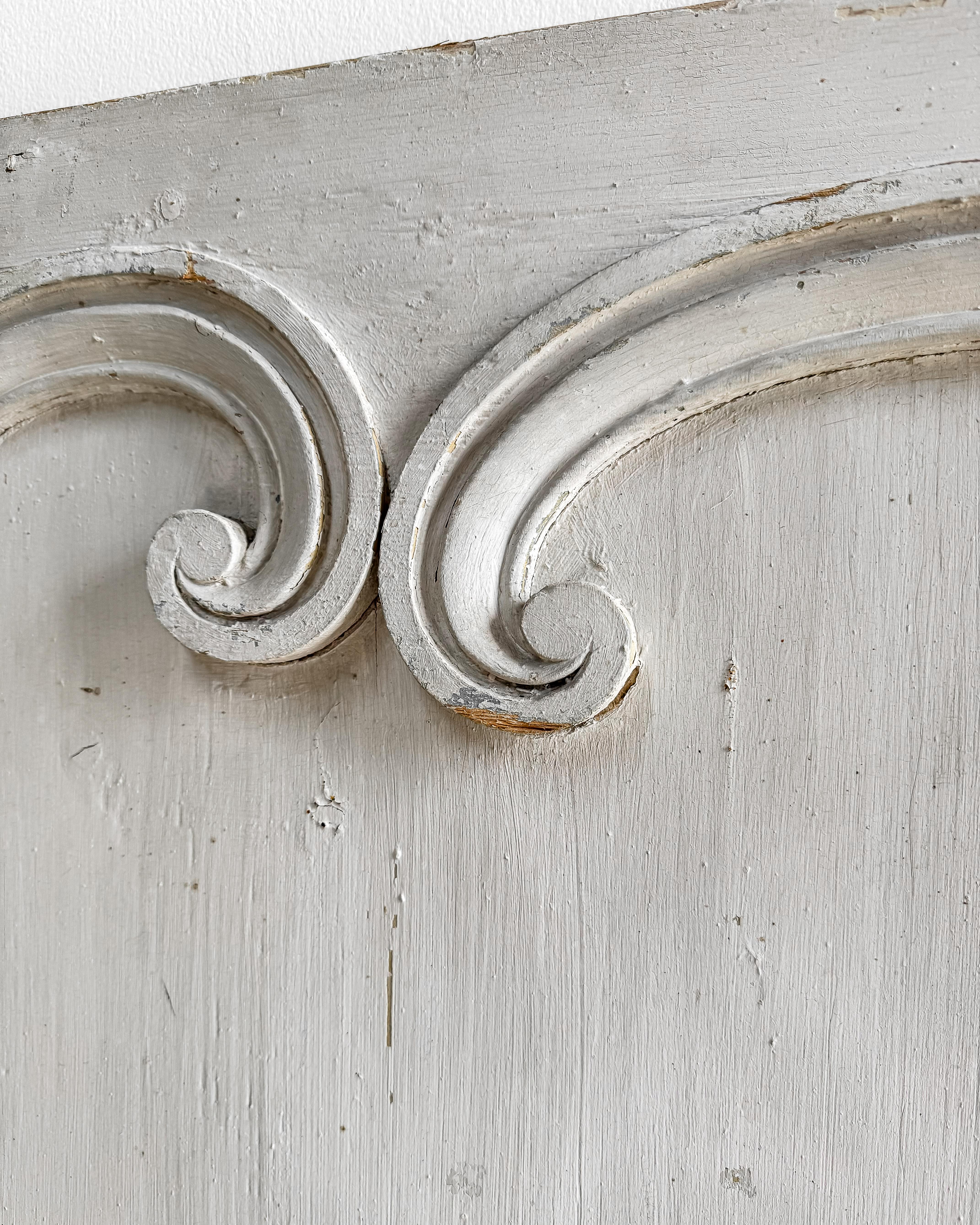 19th Century Decorative French Gray Boiserie Panel 4