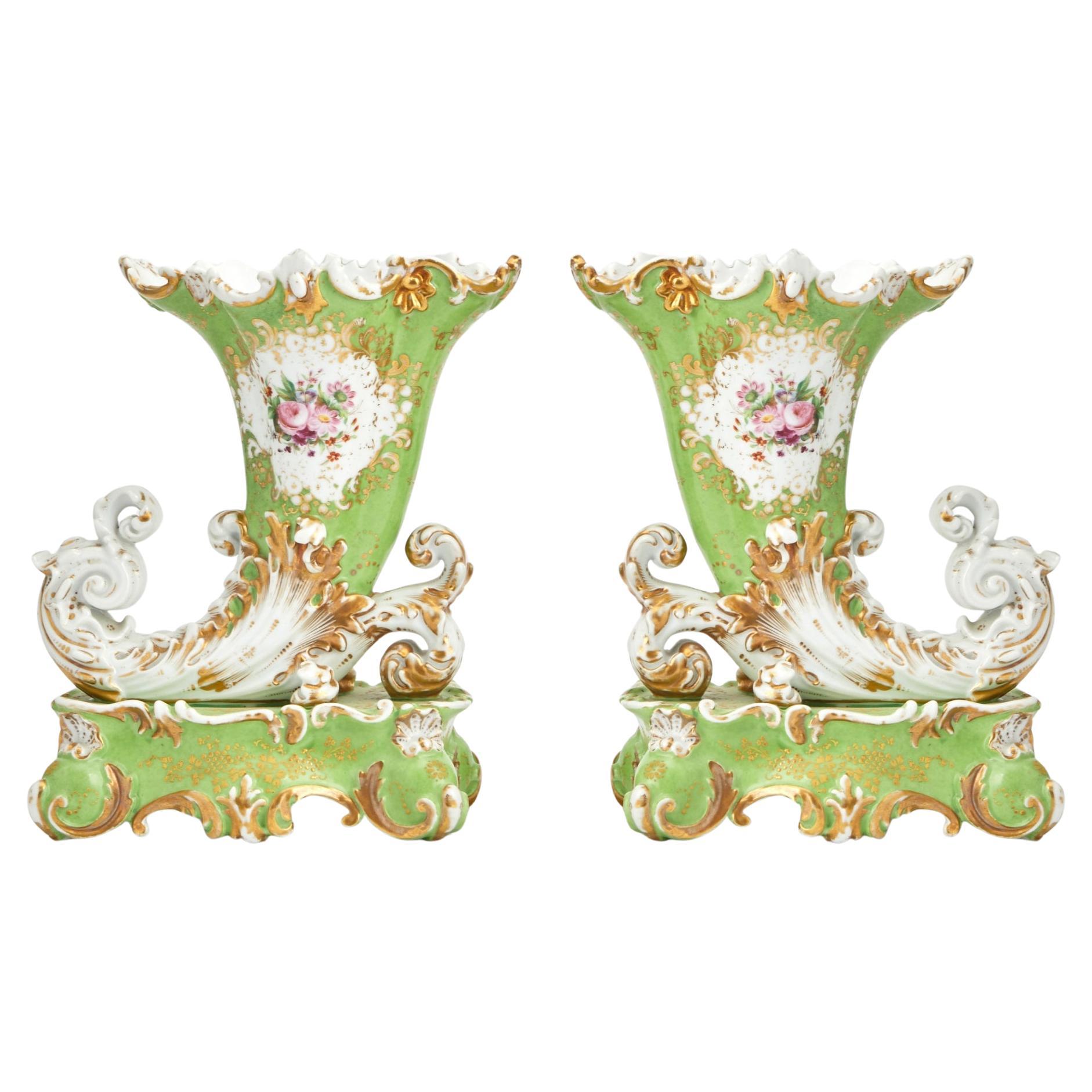 19th-century Decorative Garniture Vases by Renowned Maker Jacob Petit