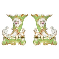19th-century Decorative Garniture Vases by Renowned Maker Jacob Petit