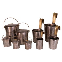 19th Century Decorative Milk Tins & Measurers
