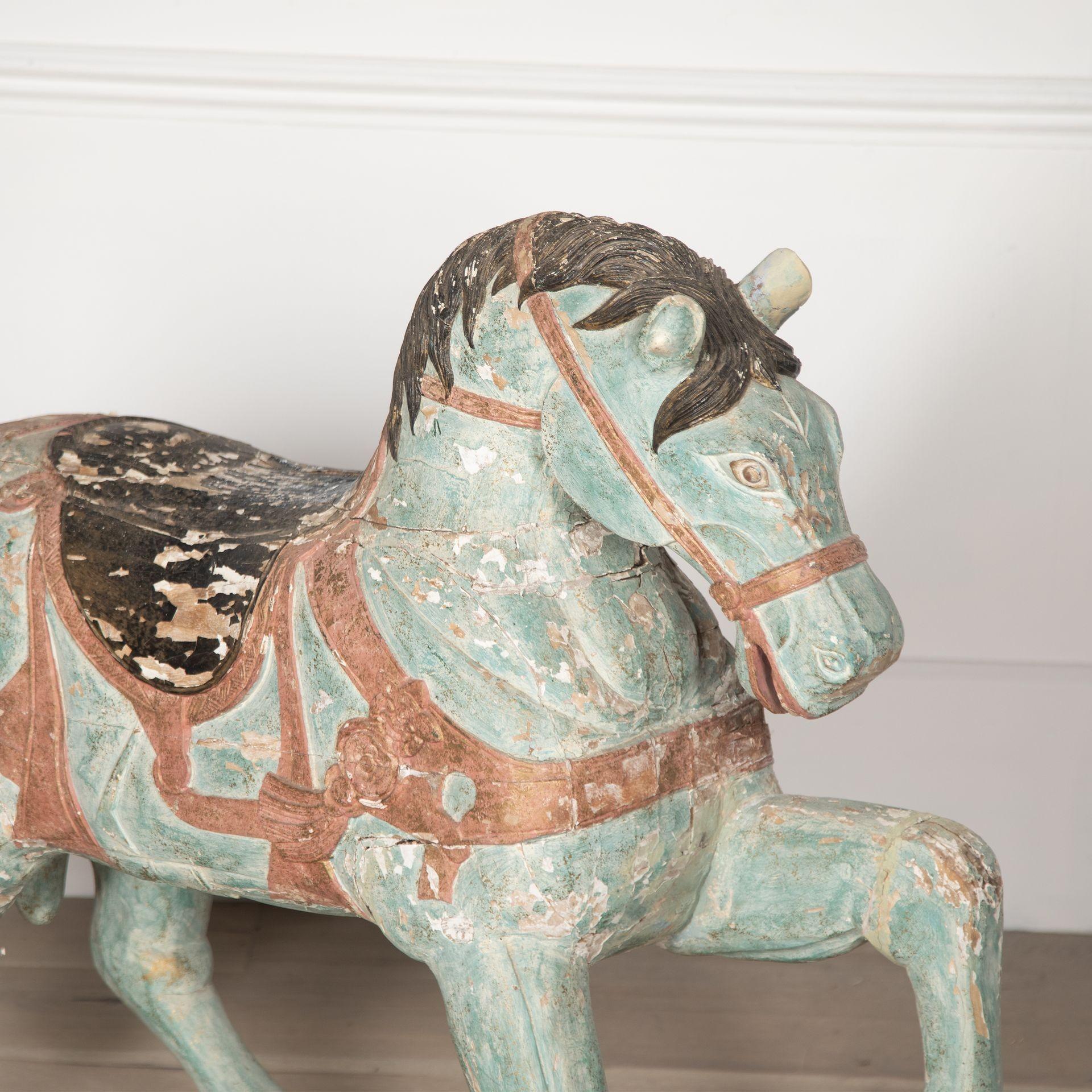 Folk Art 19th Century Decorative Painted Rajasthan Horse For Sale
