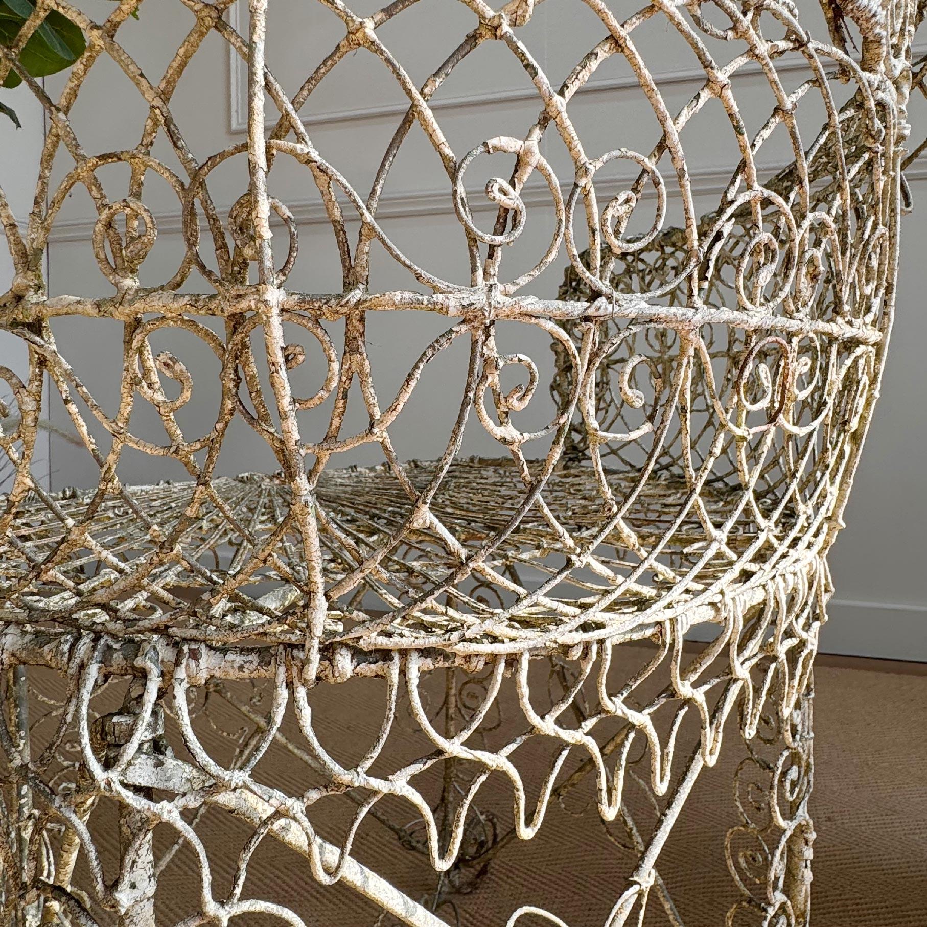 Silla de Jardín Blanca Decorativa de la Regencia del Siglo XIX en venta 5
