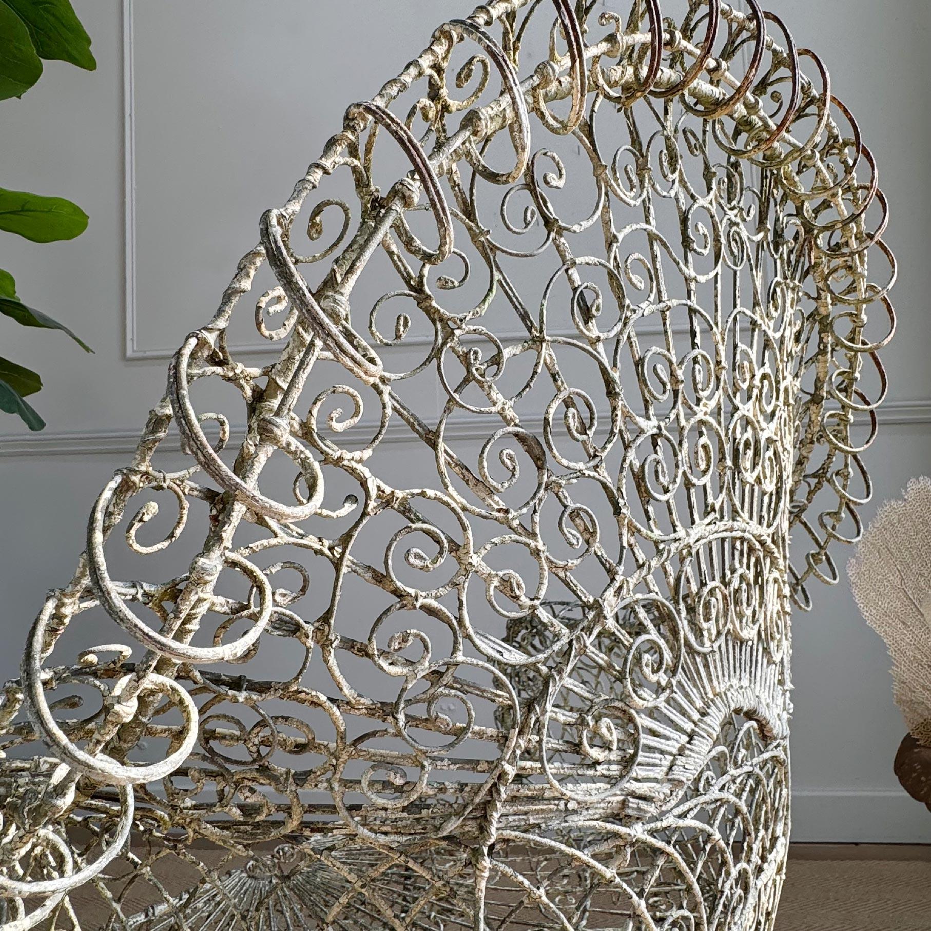 Silla de Jardín Blanca Decorativa de la Regencia del Siglo XIX en venta 7