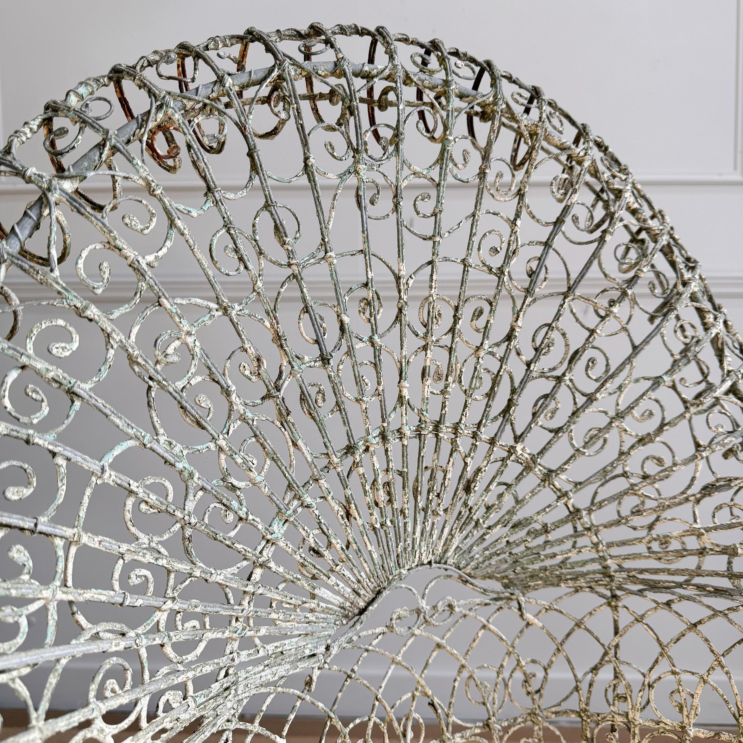 Silla de Jardín Blanca Decorativa de la Regencia del Siglo XIX Hecho a mano en venta