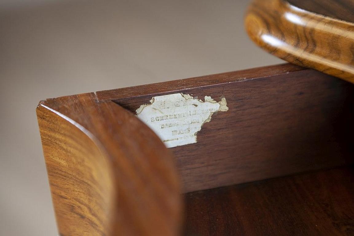 19th-Century Decorative Rosewood Wood and Veneer Console Table For Sale 3