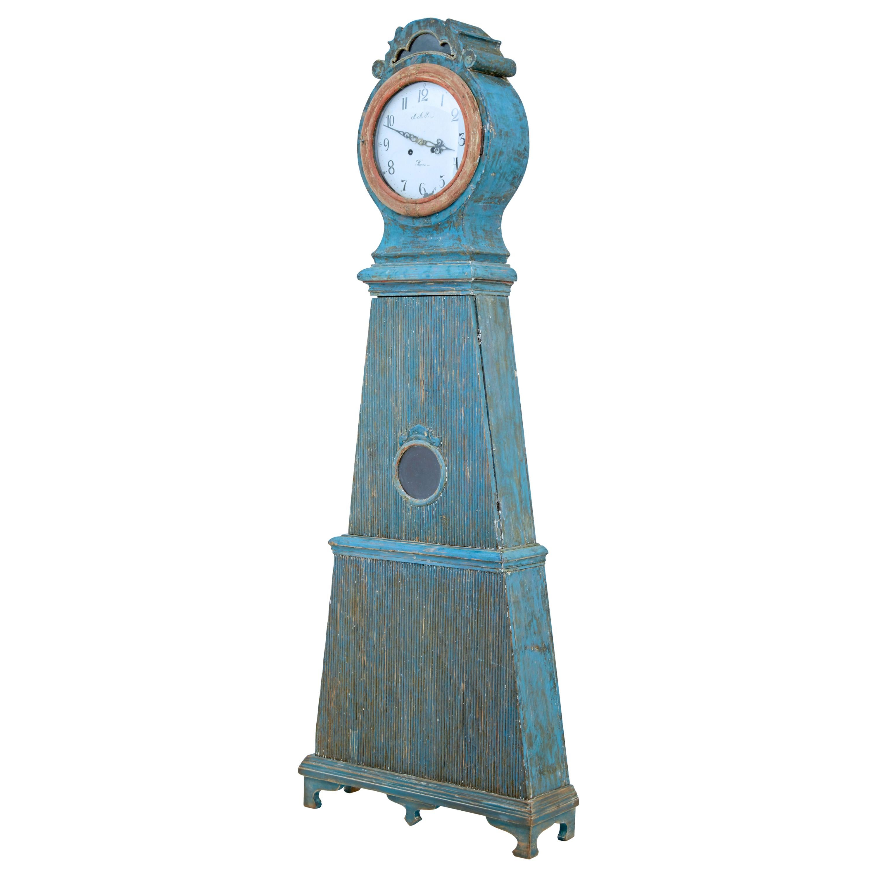 19th Century Decorative Swedish Mora Long Case Clock