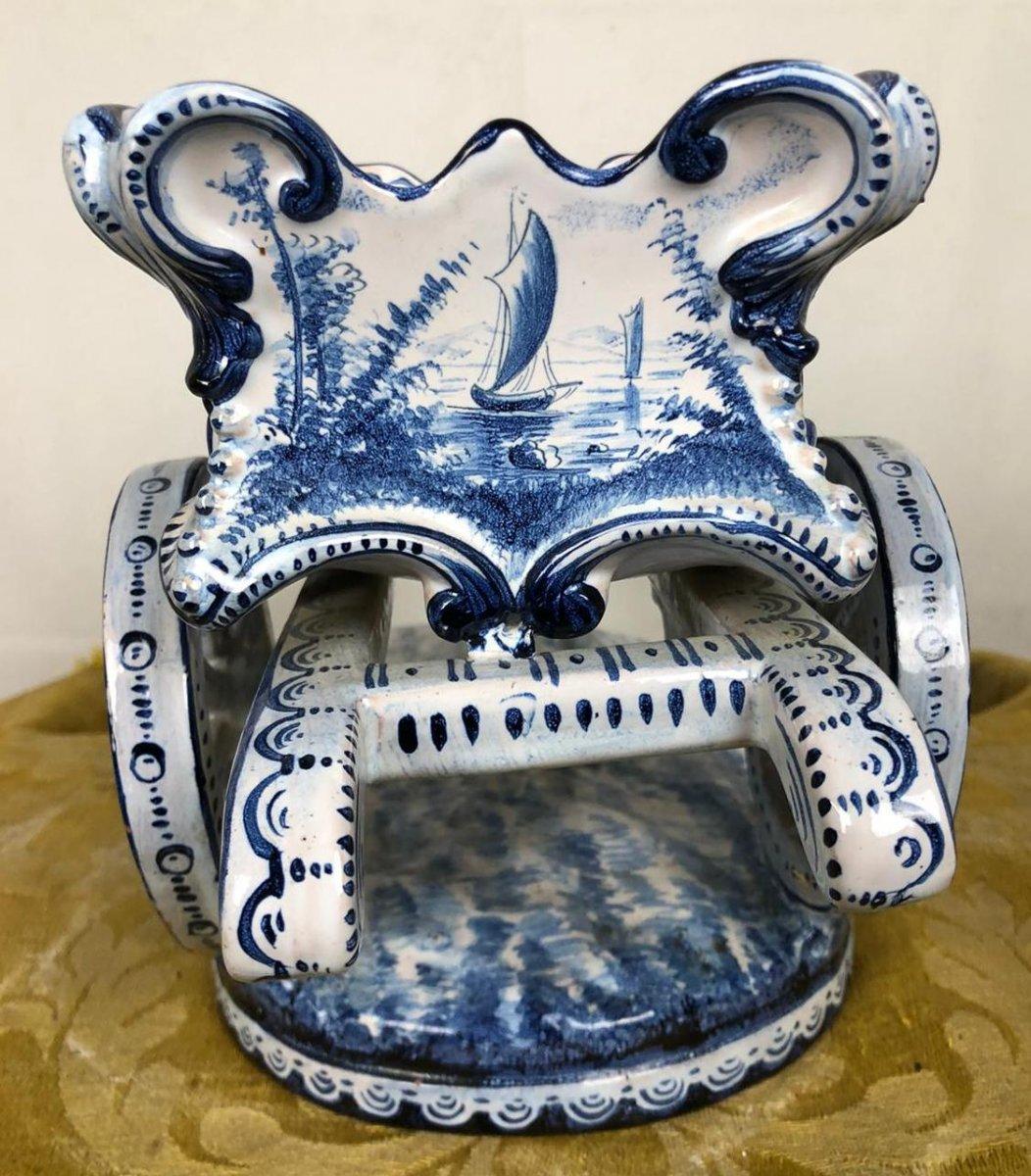Dutch 19th Century Delft Ceramic Centerpiece For Sale