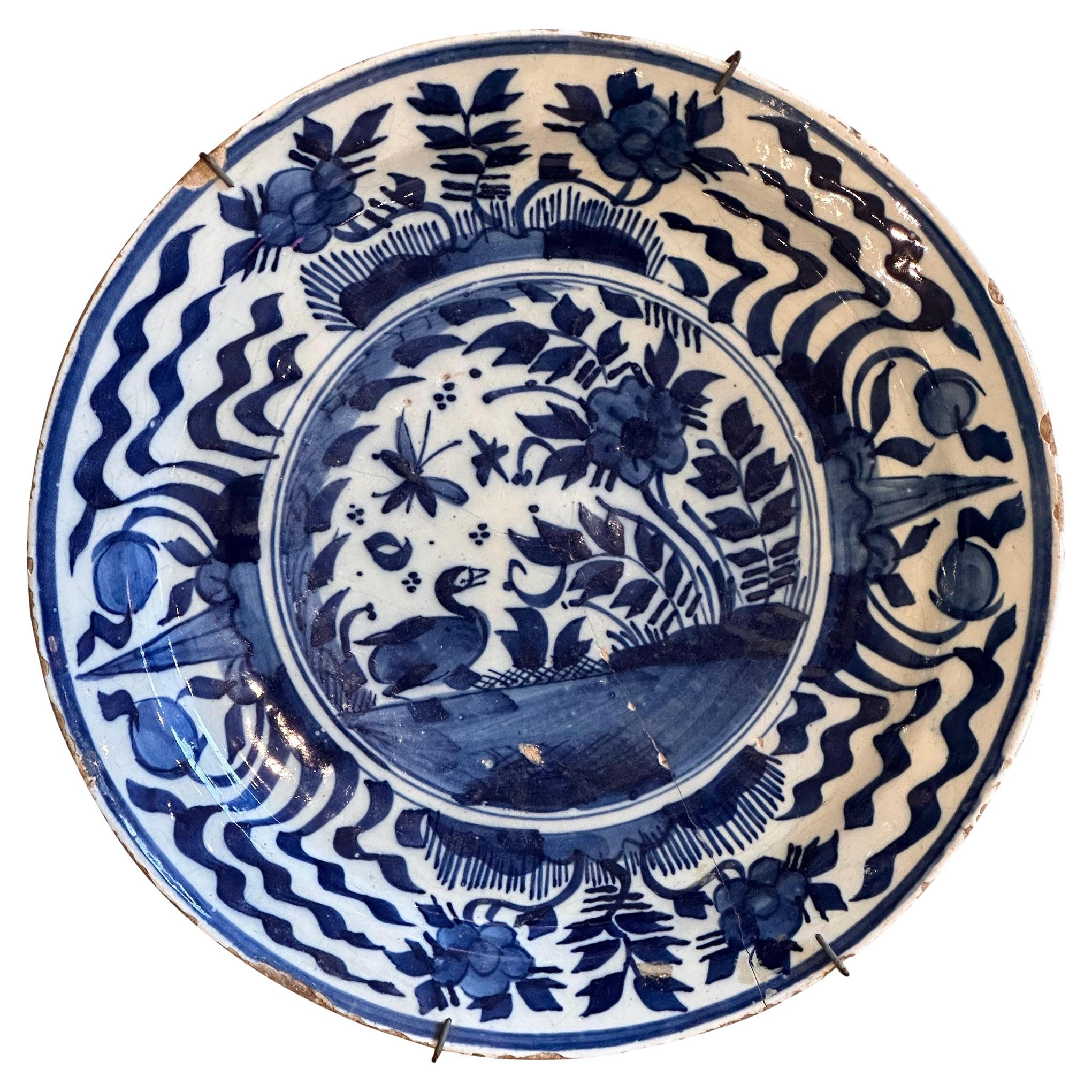 19th Century Delft Plate For Sale