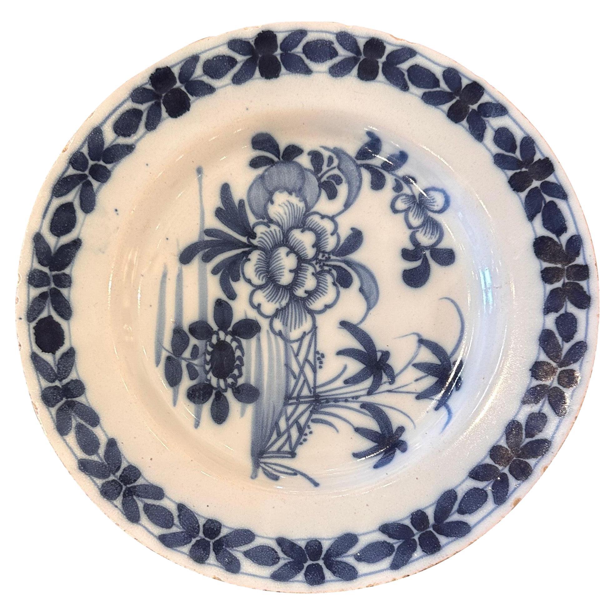 19th Century Delft Plate For Sale