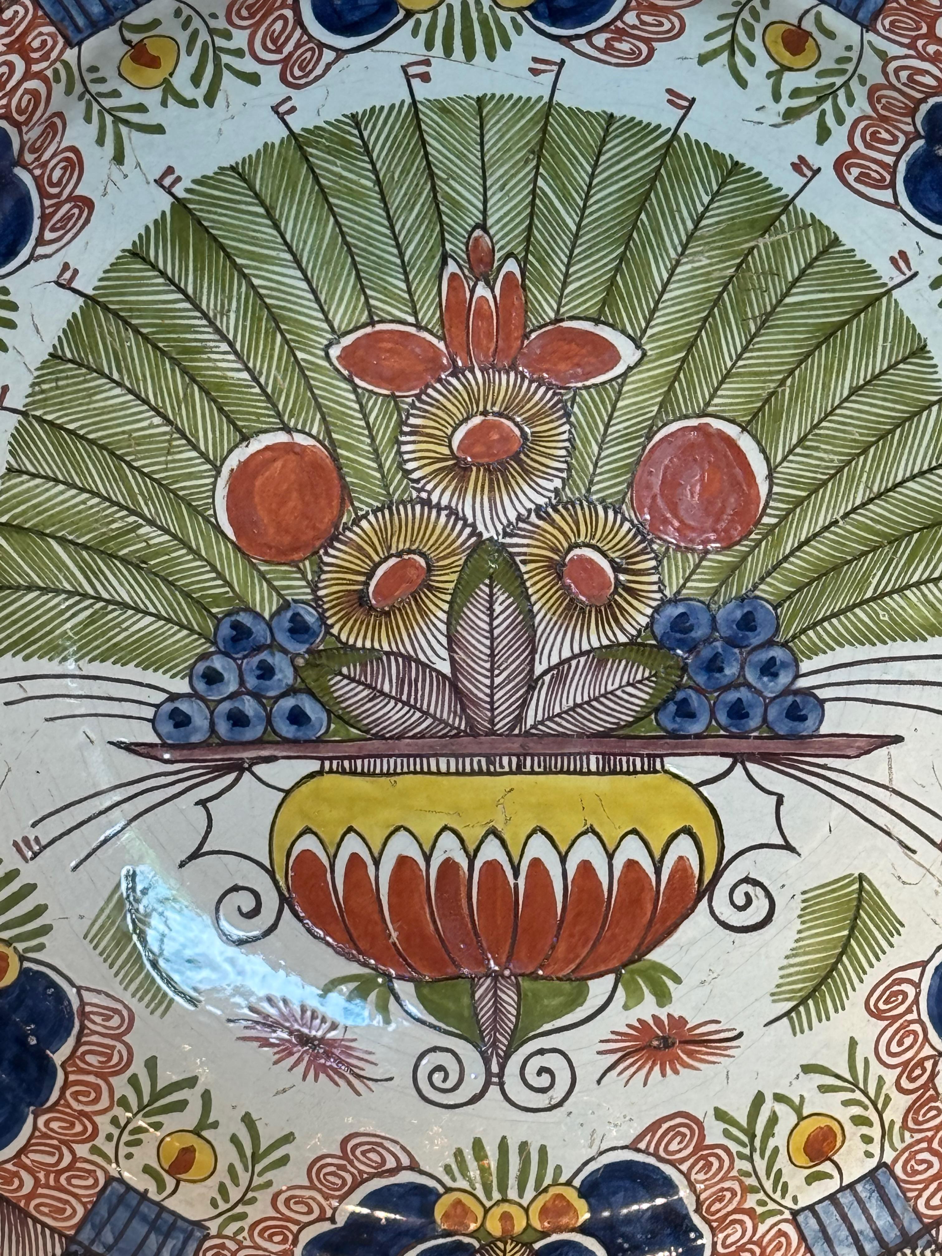 Cargador policromado de Delft del siglo XIX siglo XVIII y antes en venta