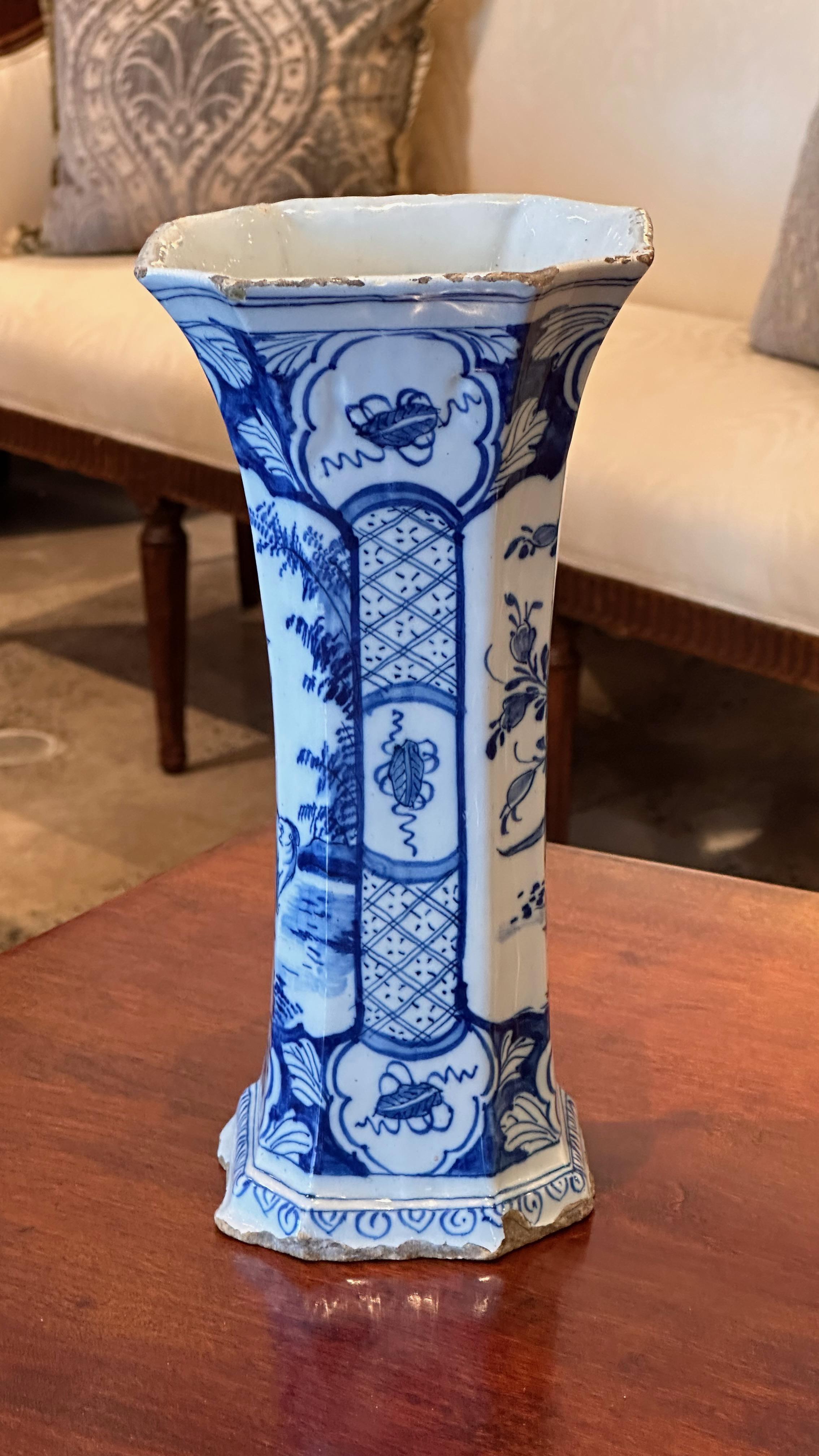 19th Century Delft Vase For Sale 1